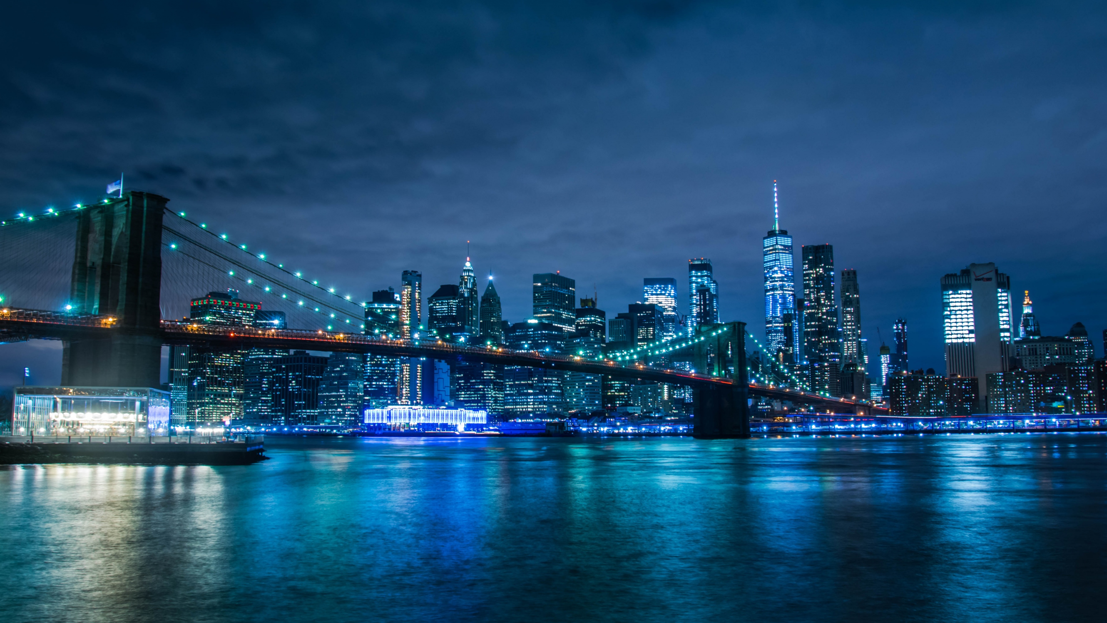 Brooklyn Bridge Wallpaper 4K, Manhattan
