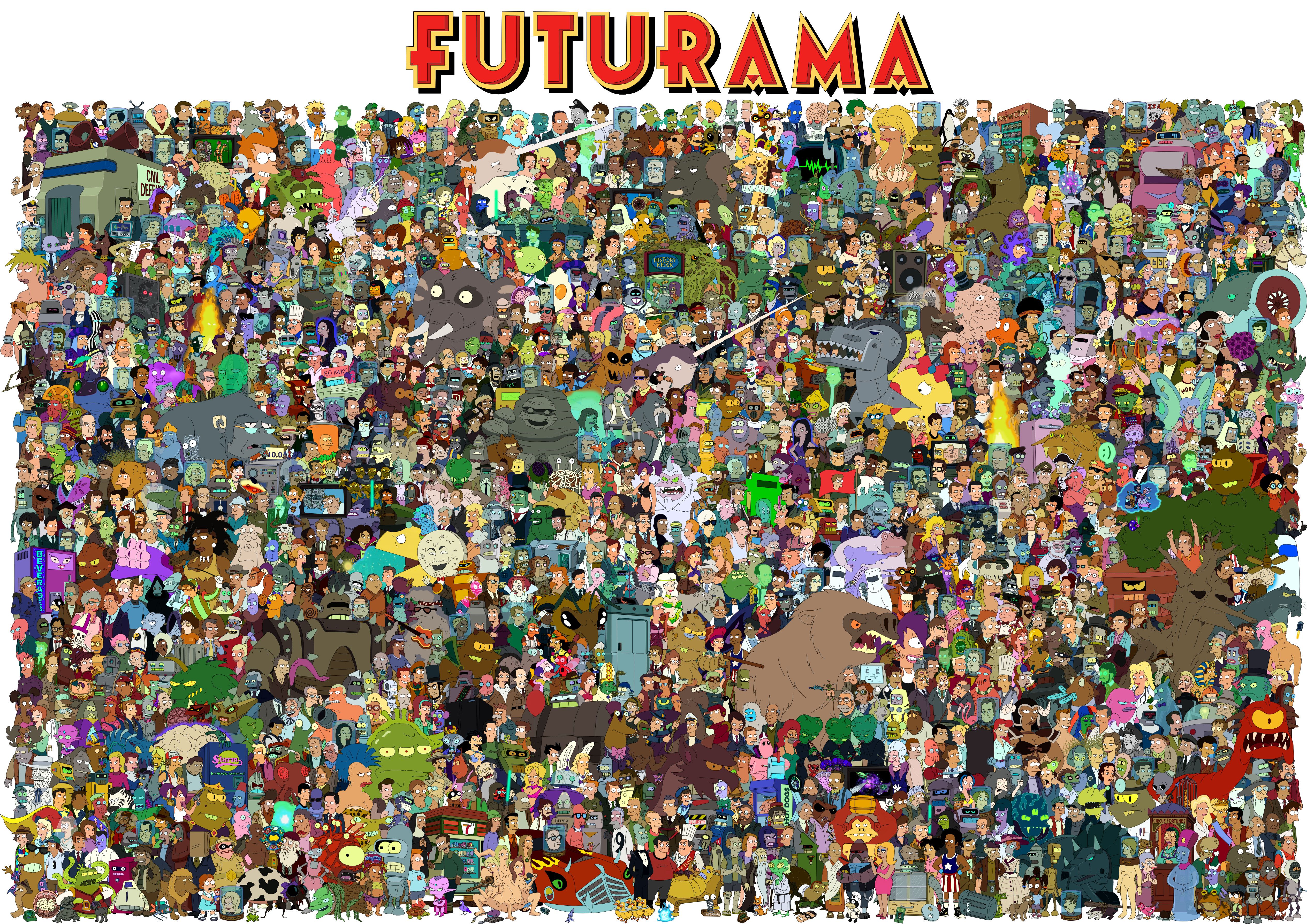 TV Show Wallpaper. Futurama characters, Futurama, Poster prints