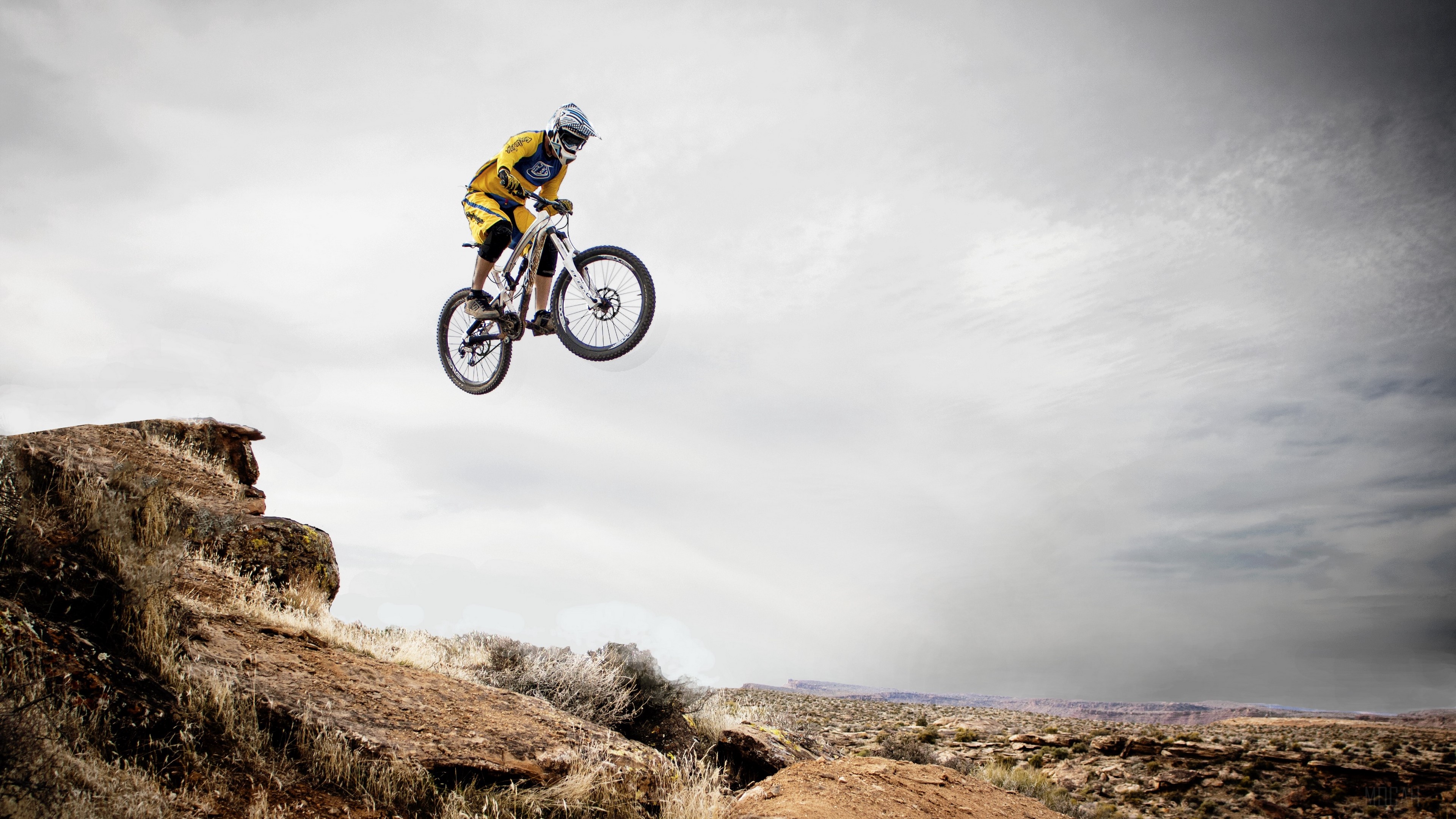 cyclist, cycle racing, trick, jump 4k Gallery HD Wallpaper