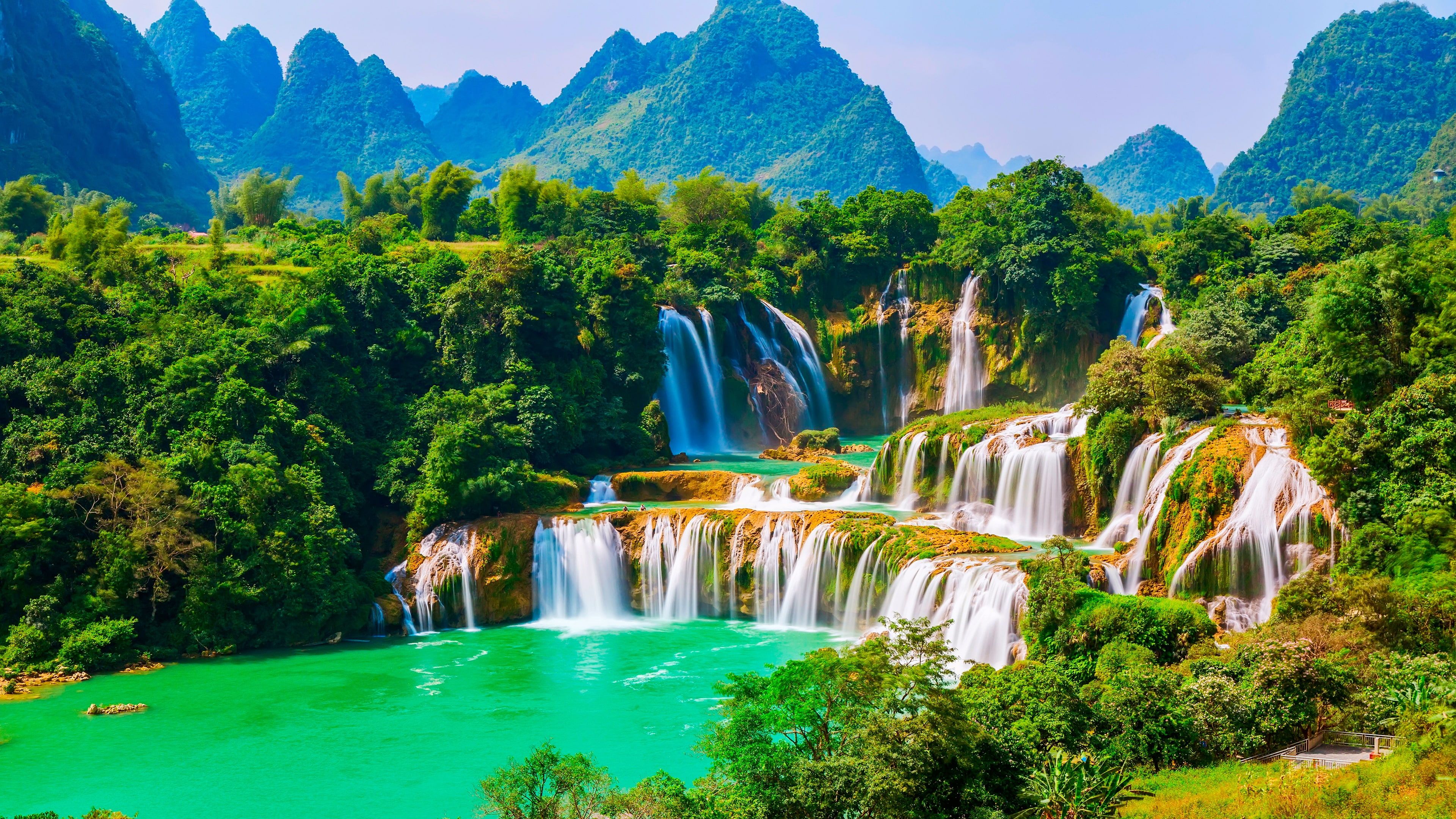 Waterfall Ban Gioc Detian Falls Ban Gioc Detian Falls Body Of Water Detian Waterfall #viet. Waterfall Wallpaper, Computer Wallpaper Desktop Wallpaper, Waterfall