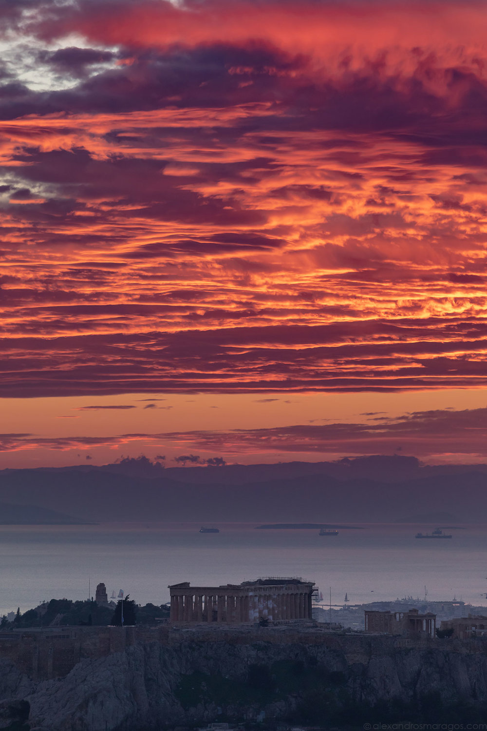 Athenian Sunset Image for Phone Wallpaper