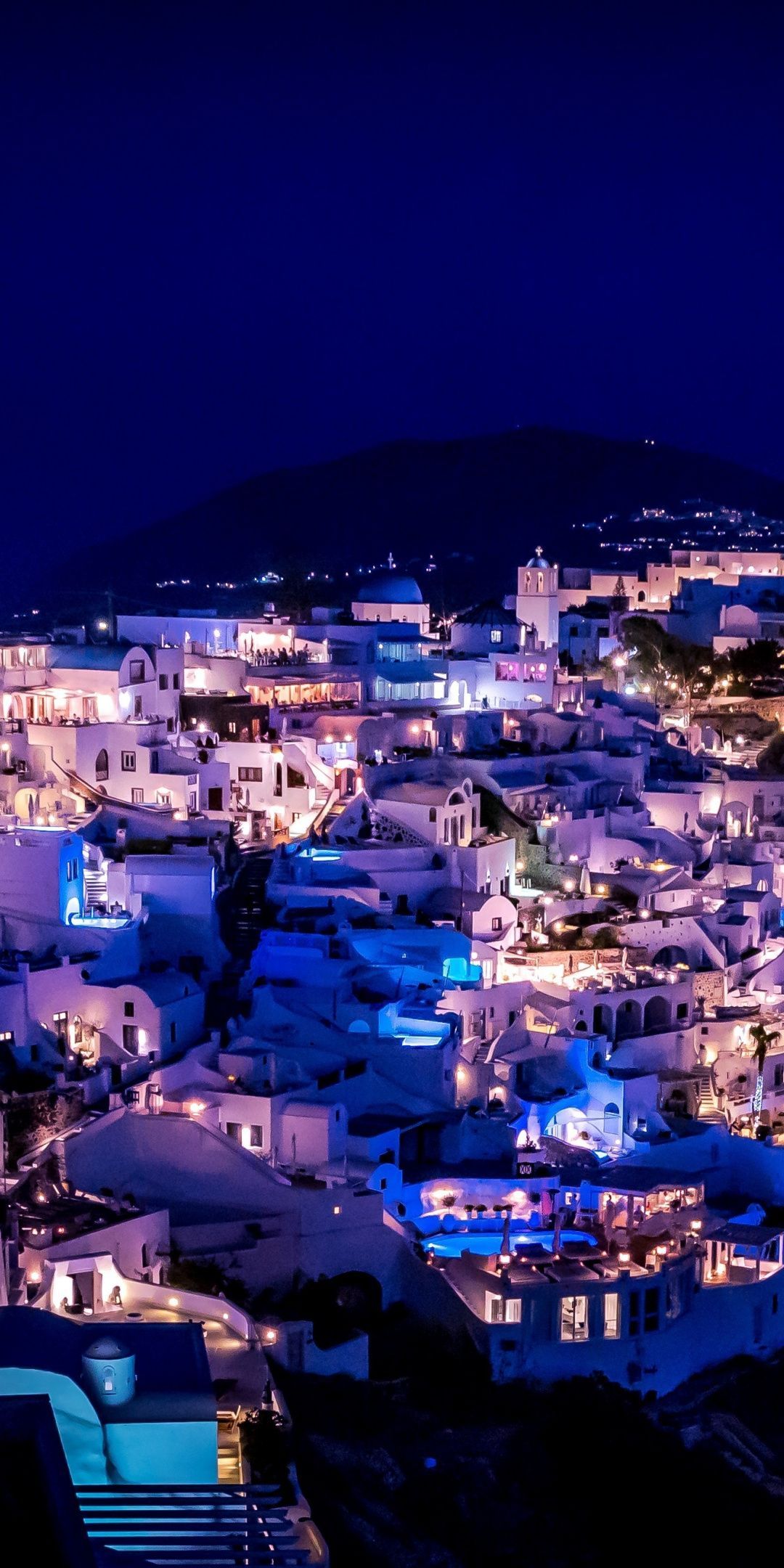 Greece at Night Wallpaper
