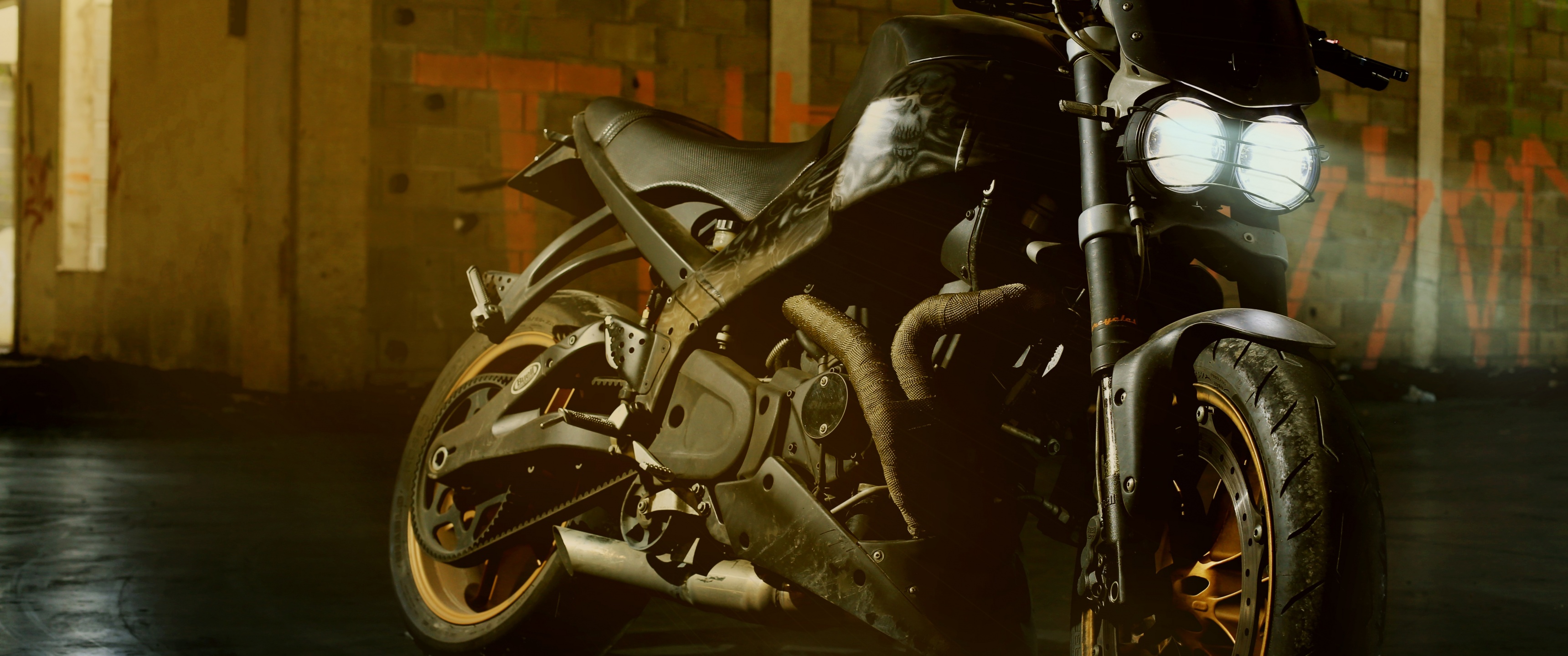 Motorcycle Wallpaper 4K, Cafe racer, Devil, 5K