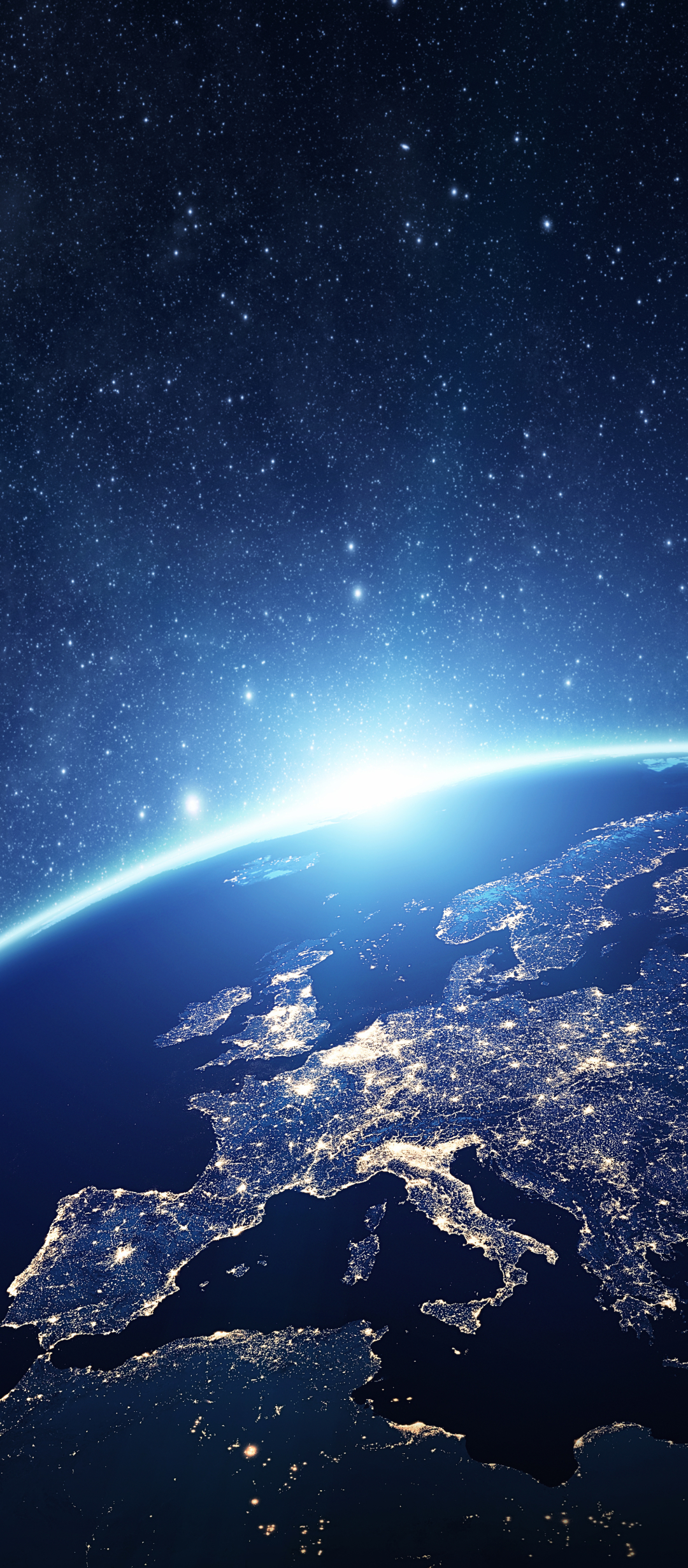 Mobile wallpaper: Earth, Europe, From Space, 1418412 download the picture for free