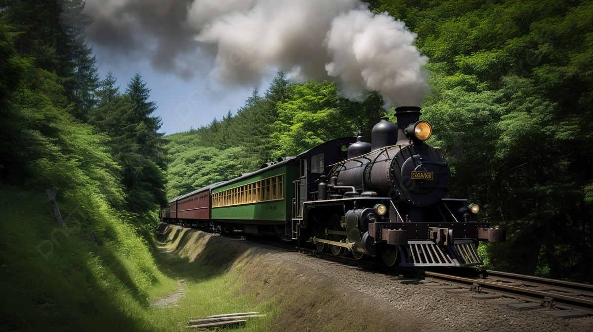 Train Steam In Summer Steam Train In Summer Steam Train In Summer Background, A Steam Locomotive And An Oldfashioned Passenger Car, Sl Rikiawaseru Gunma, Runningd Of Gunma Background Image