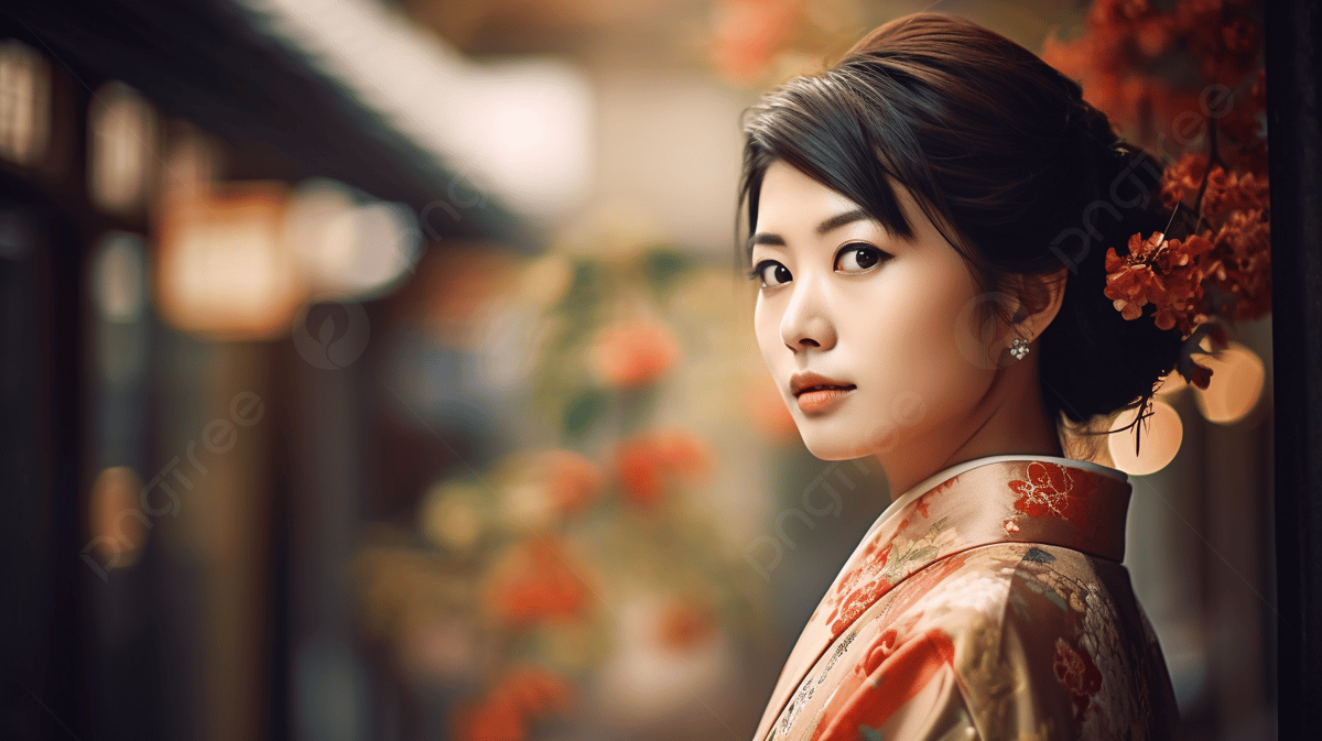 Japan Woman Japanese In Traditional Dress Portrait HD Wallpaper Background, Beauty Person Material Beautiful Woman, HD Photography Photo, Hair Background Image And Wallpaper for Free Download