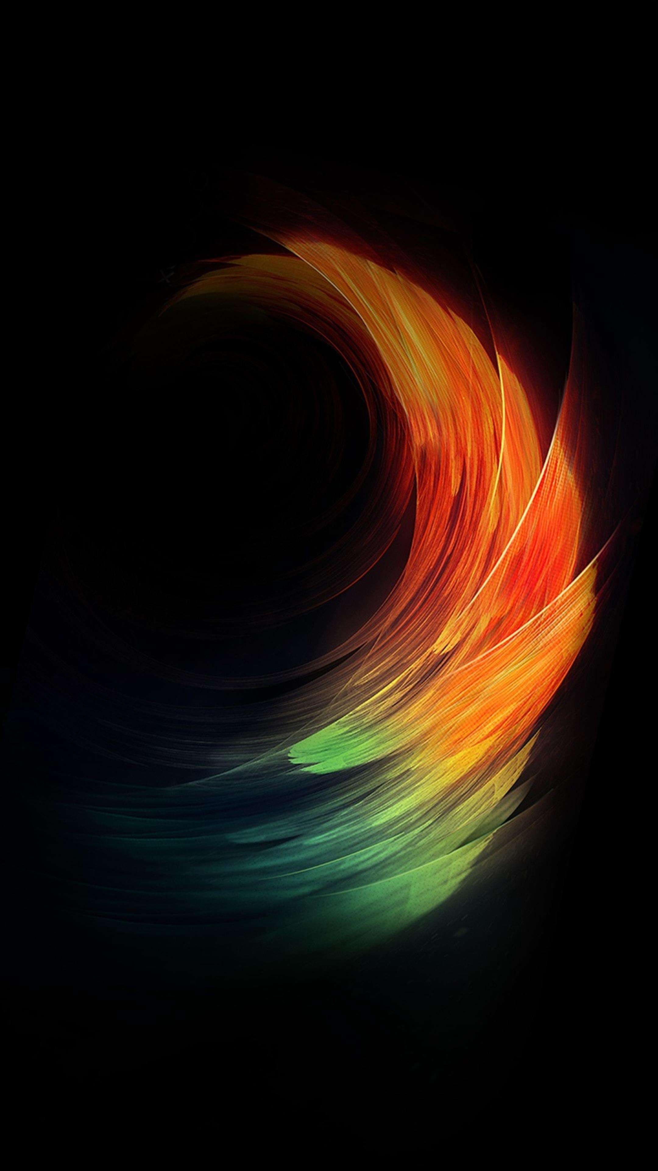 Beautiful Colors Abstract Amoled Black 4K Phone Wallpaper