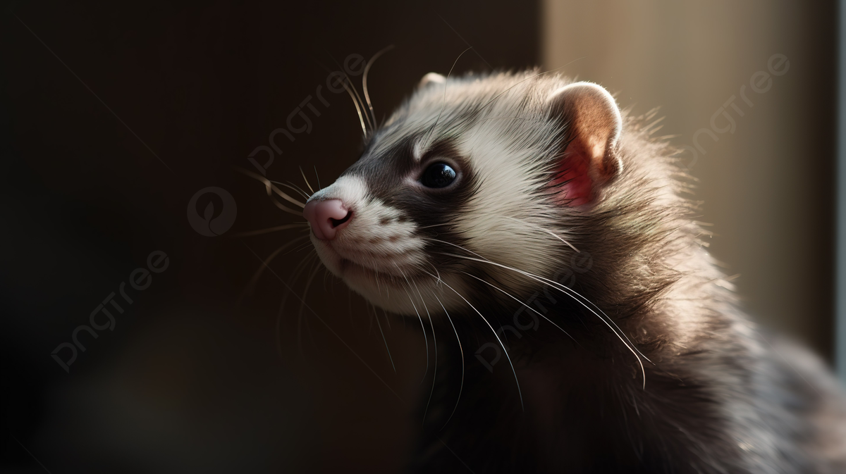 Cute Ferret Is Looking By The Window Background, Picture Of A Ferret Background Image And Wallpaper for Free Download