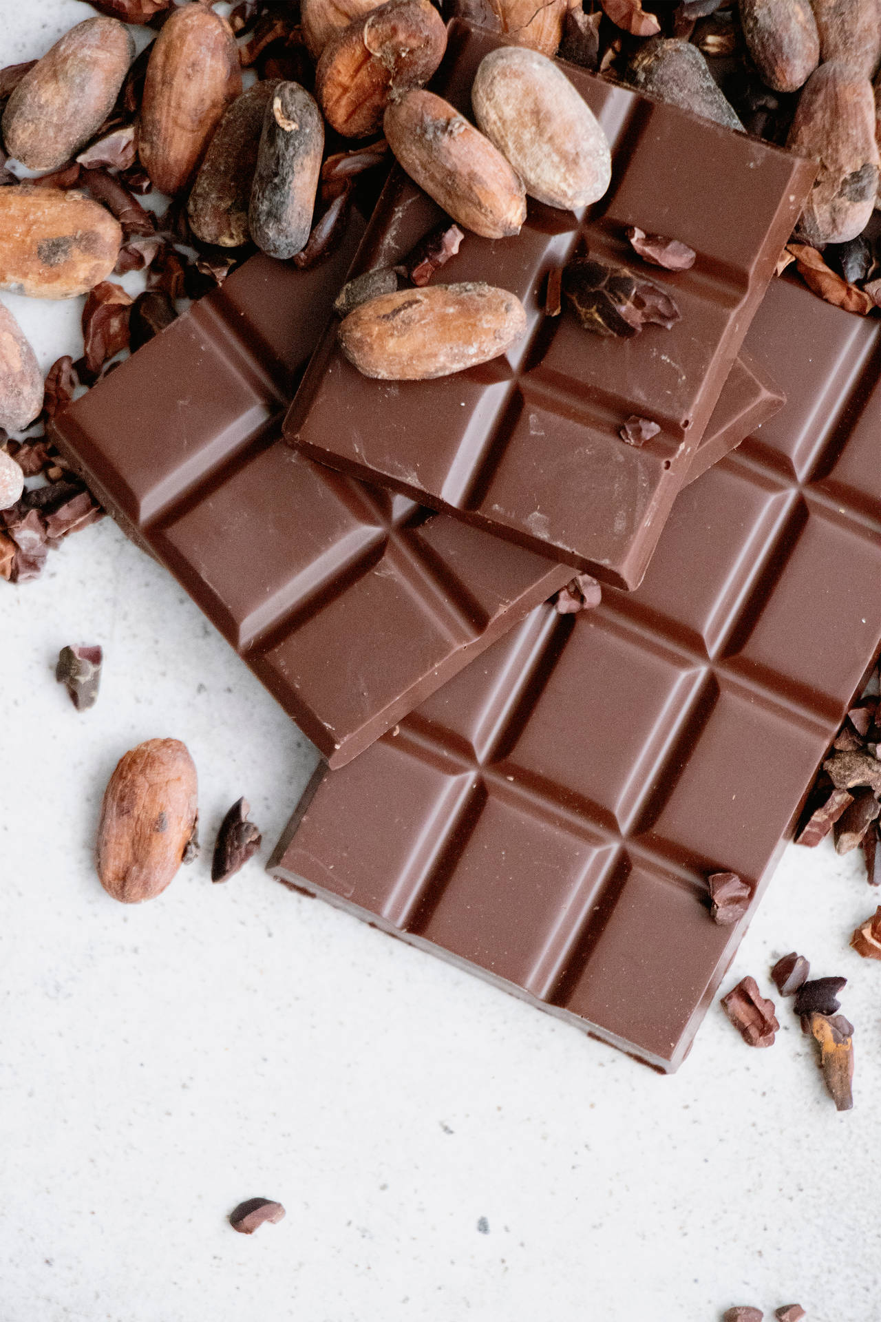 Download Chocolate Bars Cocoa Beans Wallpaper