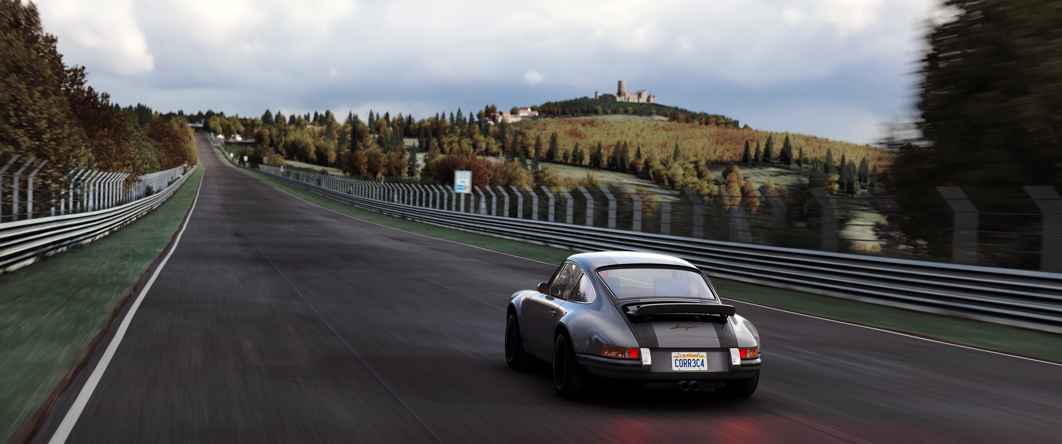 Wallpaper, nurburgring, Porsche 911 Singer, Assetto Corsa 3440x1440