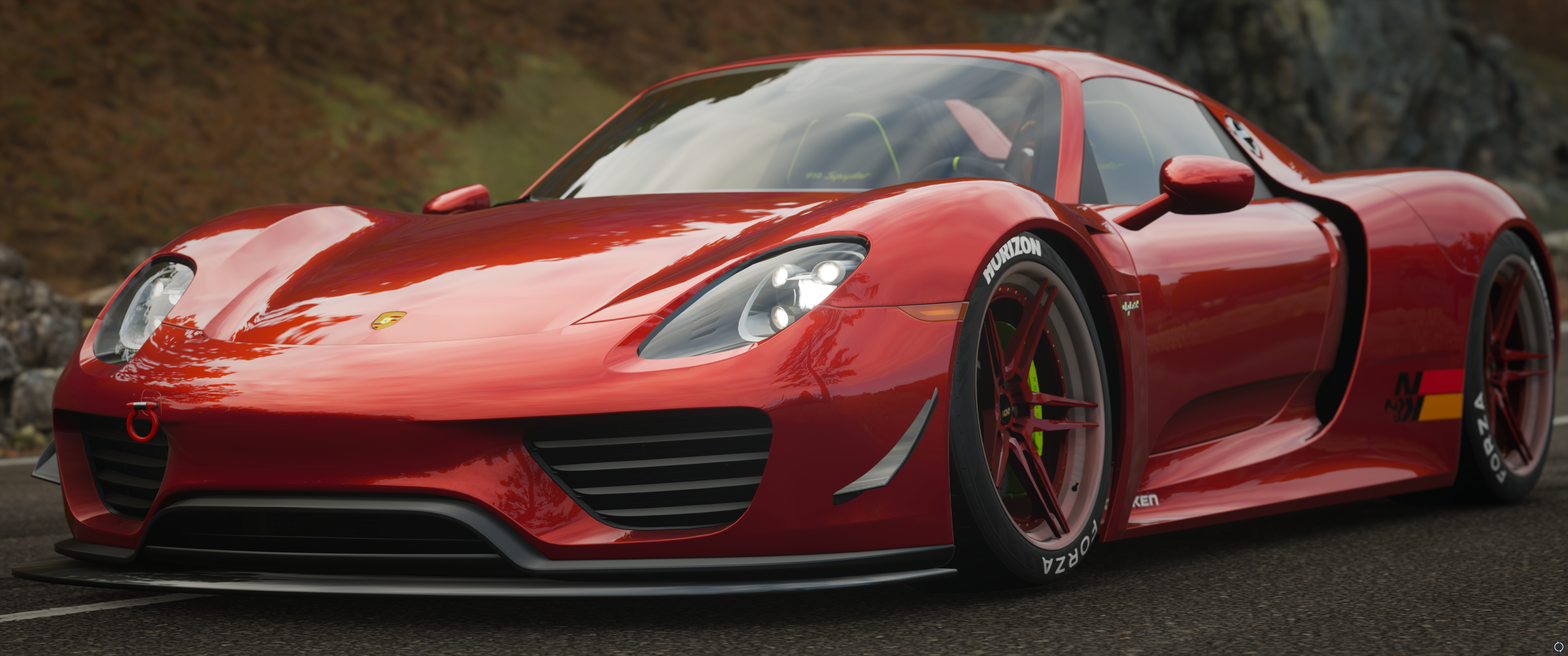 Forza Forza Horizon 4 Racing Car Ultrawide Video Games Porsche 918 Spyder Wallpaper:3440x1440