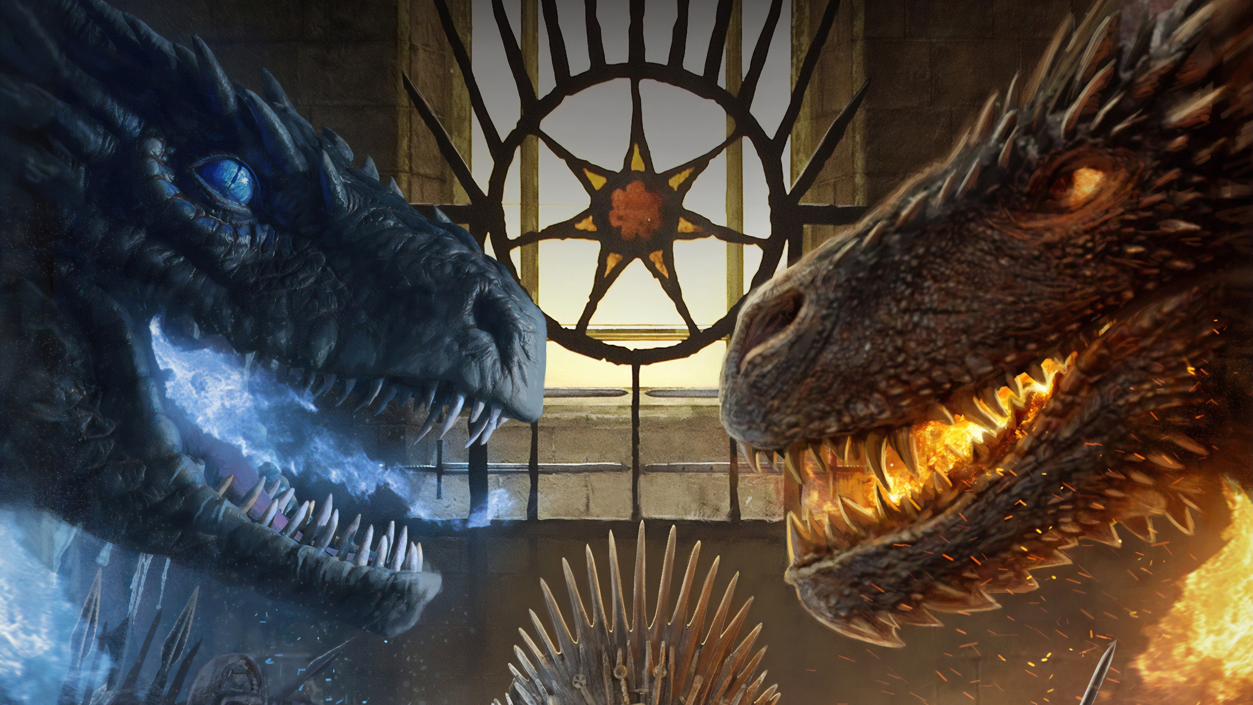 Wallpaper 4k Night And Fire Dragon Wallpaper