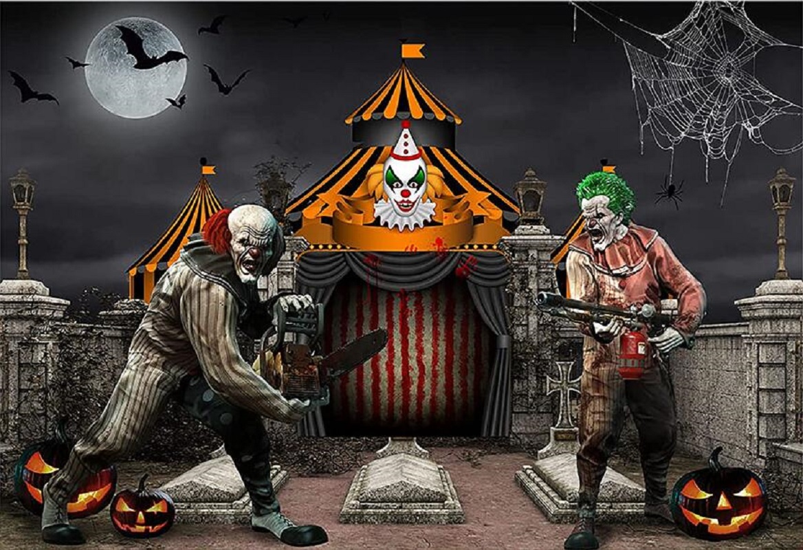 Circus Photography Backdrop. Carnival Circus Background. Horror Circus Decorations