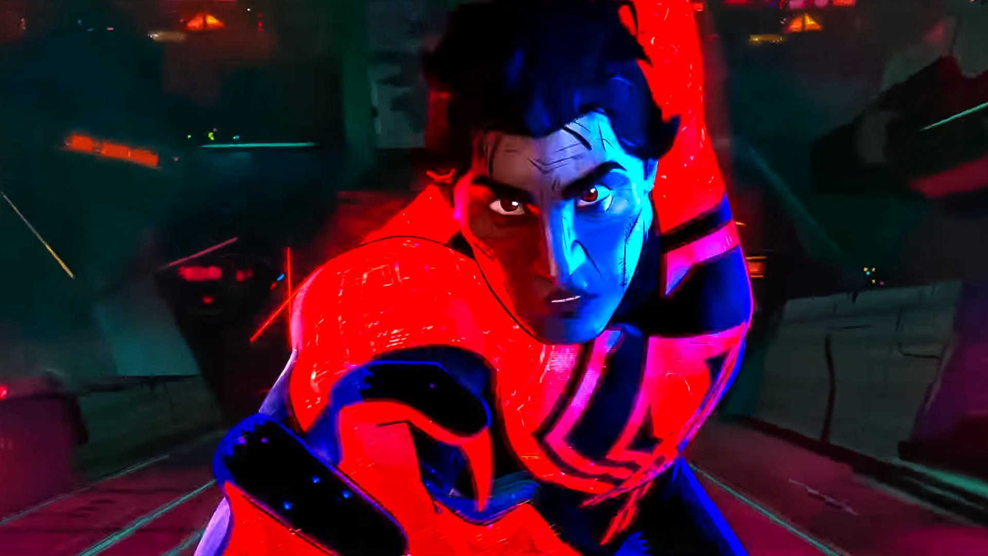 Twitter 上的MCU Direct：Here's The First Look At Oscar Isaac's Unmasked Miguel O'Hara Aka Spider Man 2099 In #AcrossTheSpiderVerse! Watch The New Trailer