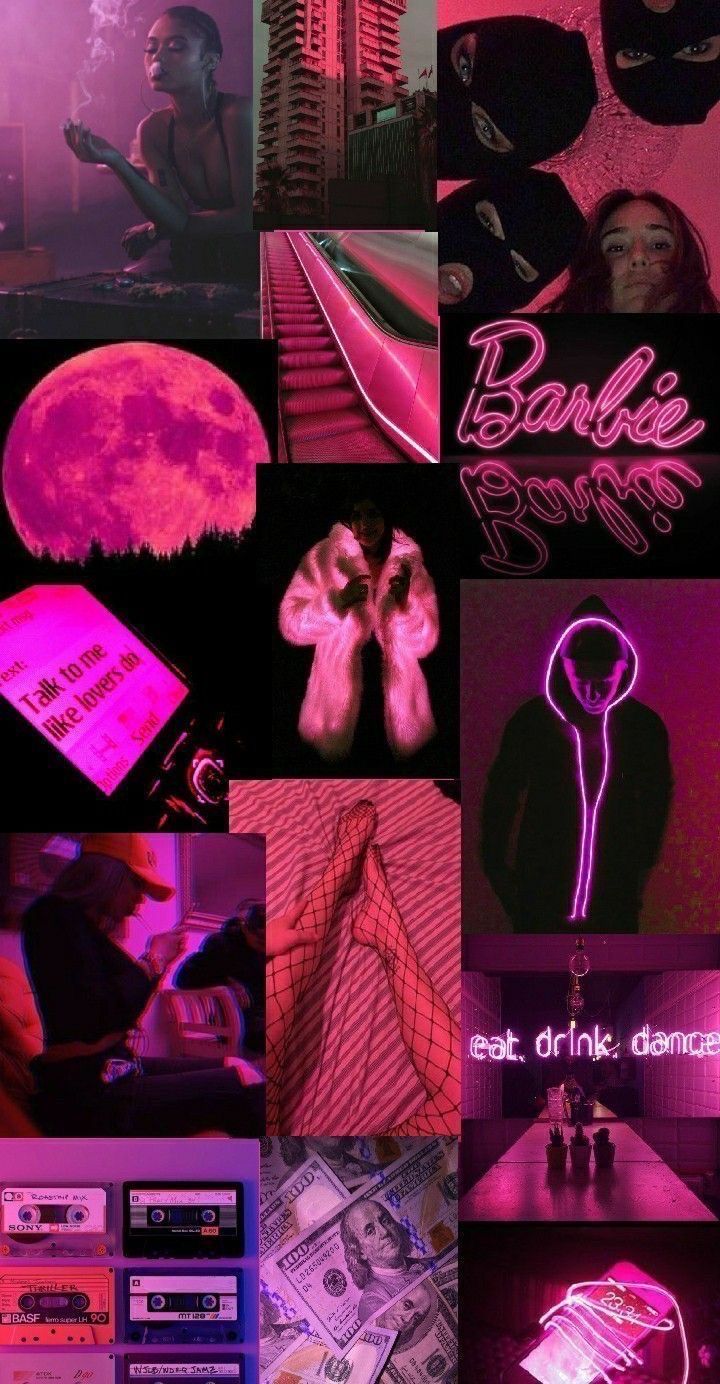 Neon Barbie Pink Aesthetic Cellphone Wallpaper. Pink wallpaper iphone, iPhone wallpaper vintage, iPhone wallpaper tumblr aesthetic