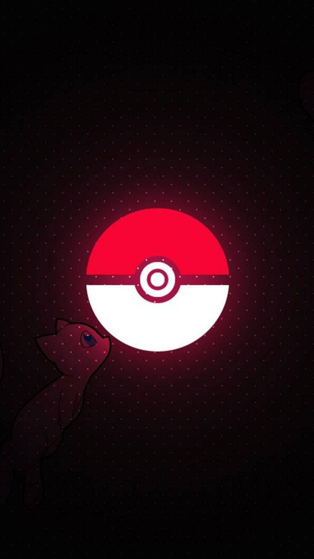 Download Illuminated Poke Ball Pokemon iPhone Wallpaper
