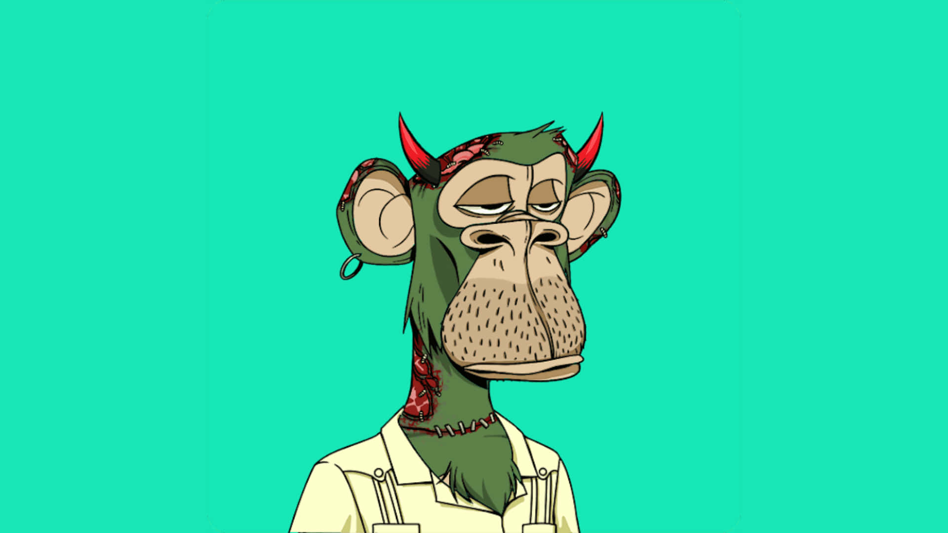 Download Cyan Nft Monkey Wallpaper