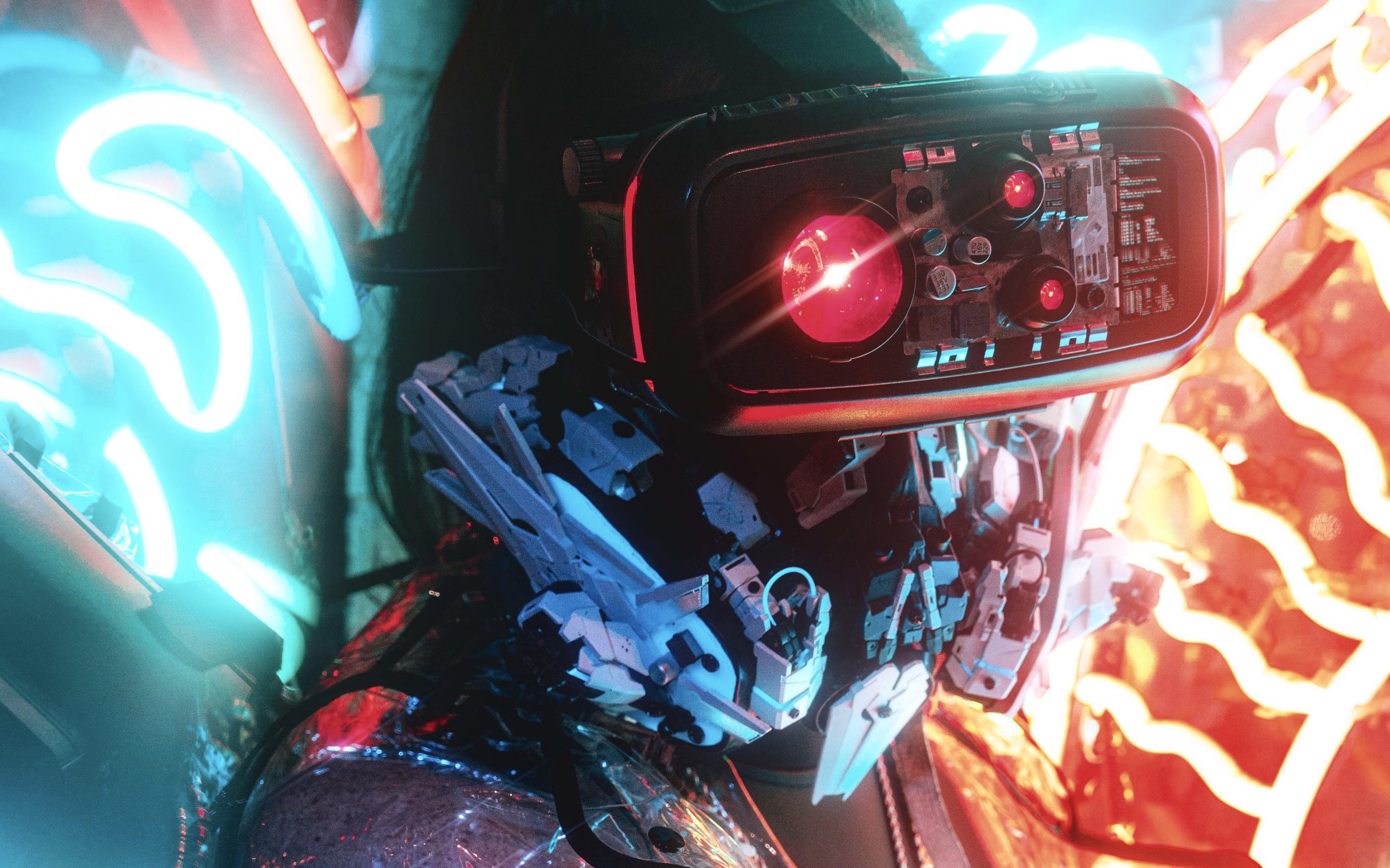 Cyberpunk Wallpaper 4K, Augmented Reality, Hi Tech Gear