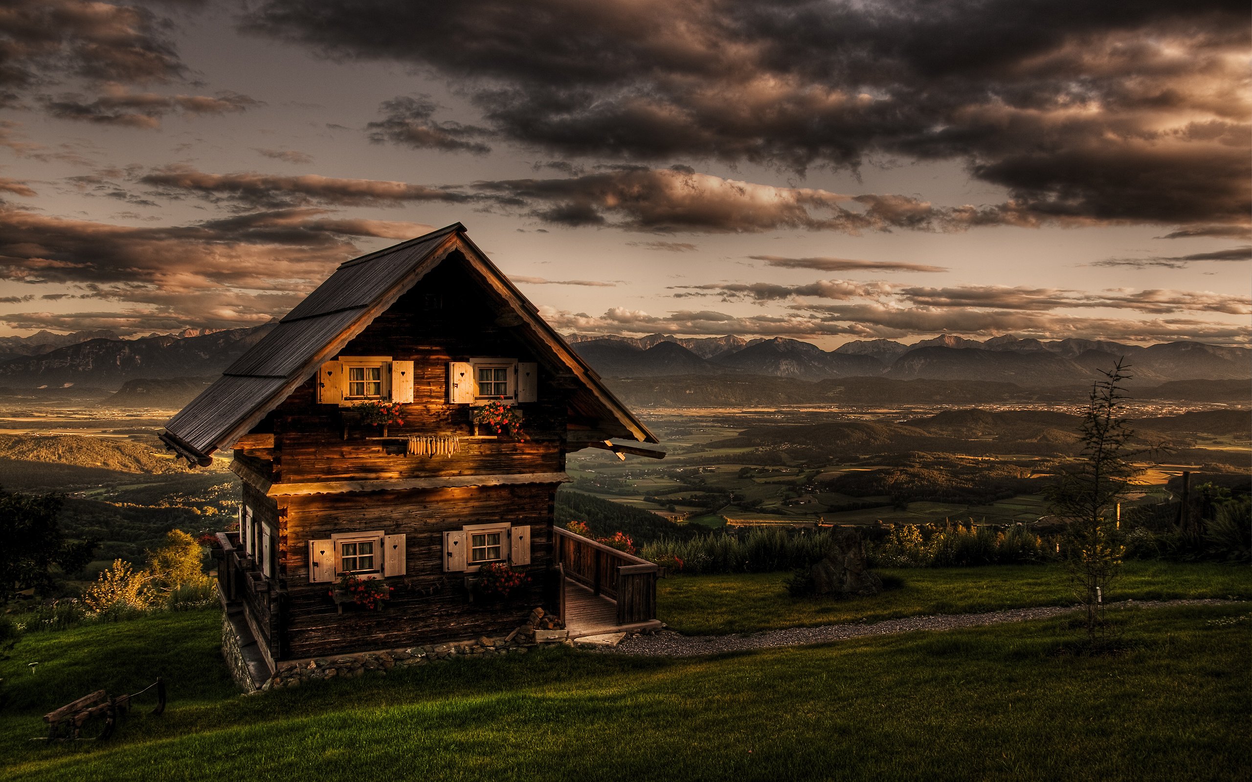 Cottage 4K wallpaper for your desktop or mobile screen free and easy to download