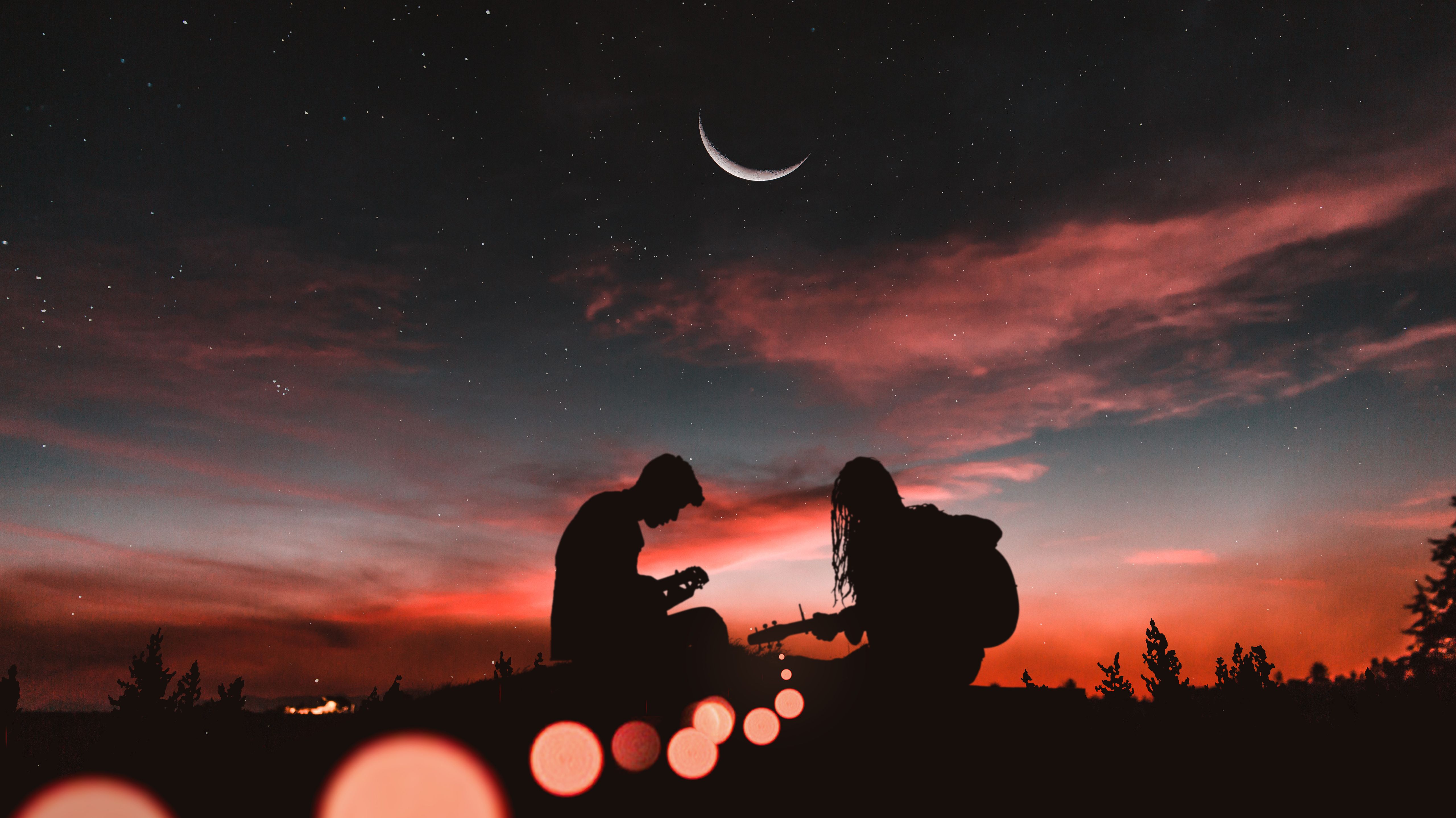 Couple Silhouette Wallpaper