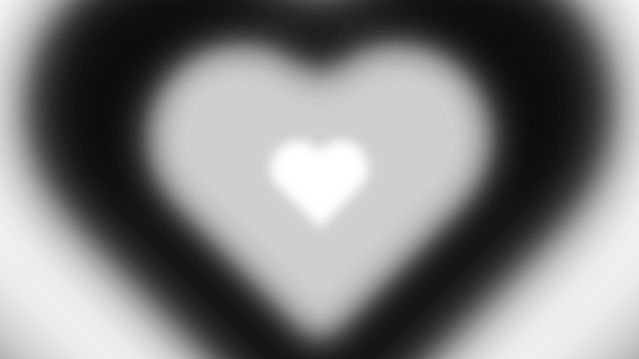 Blurred Black and White Y2k Heart Tunnel Background.. 1 Hour Looped HD