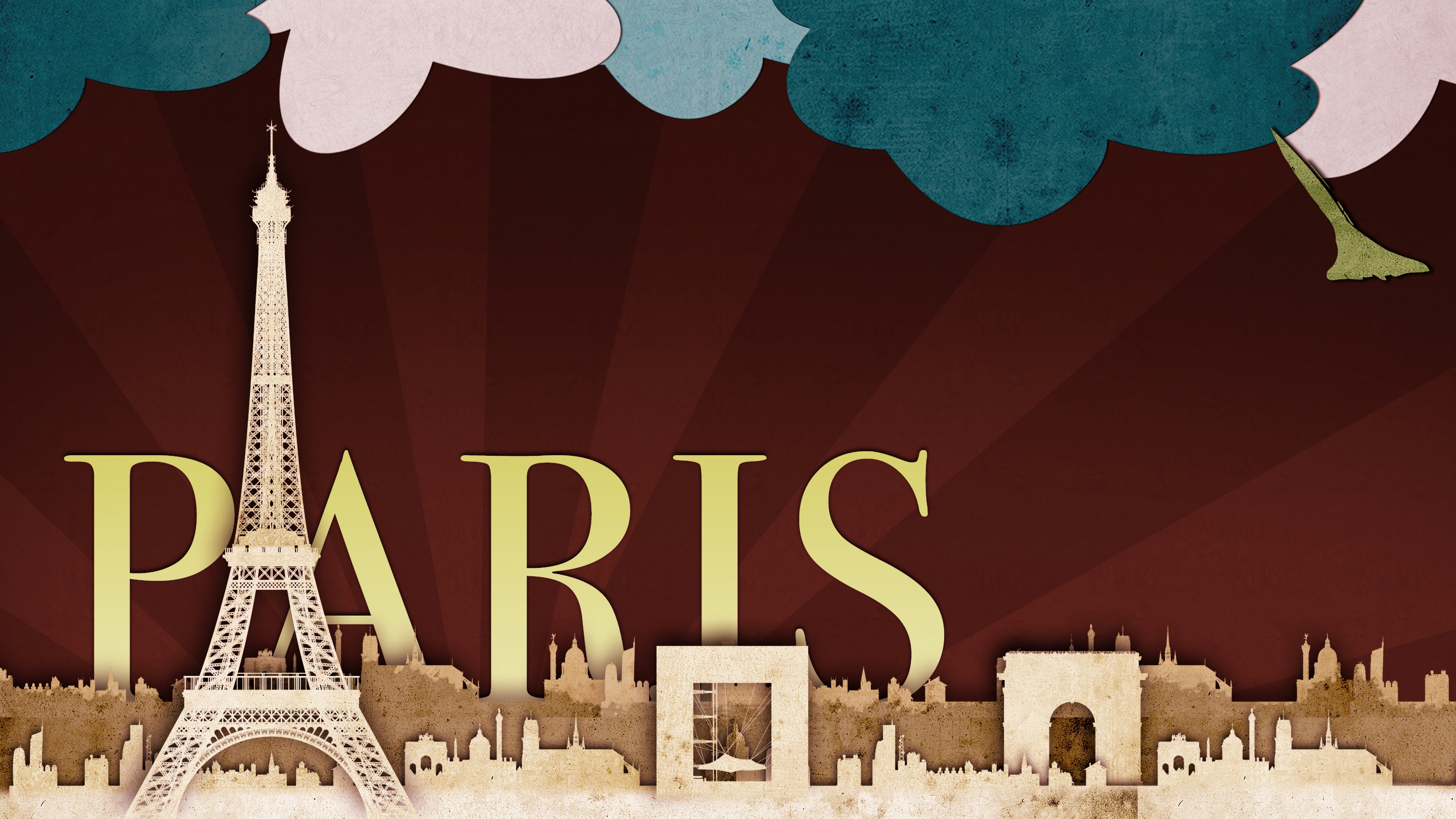 Paris Wallpaper 4K, Eiffel Tower, Paper Art