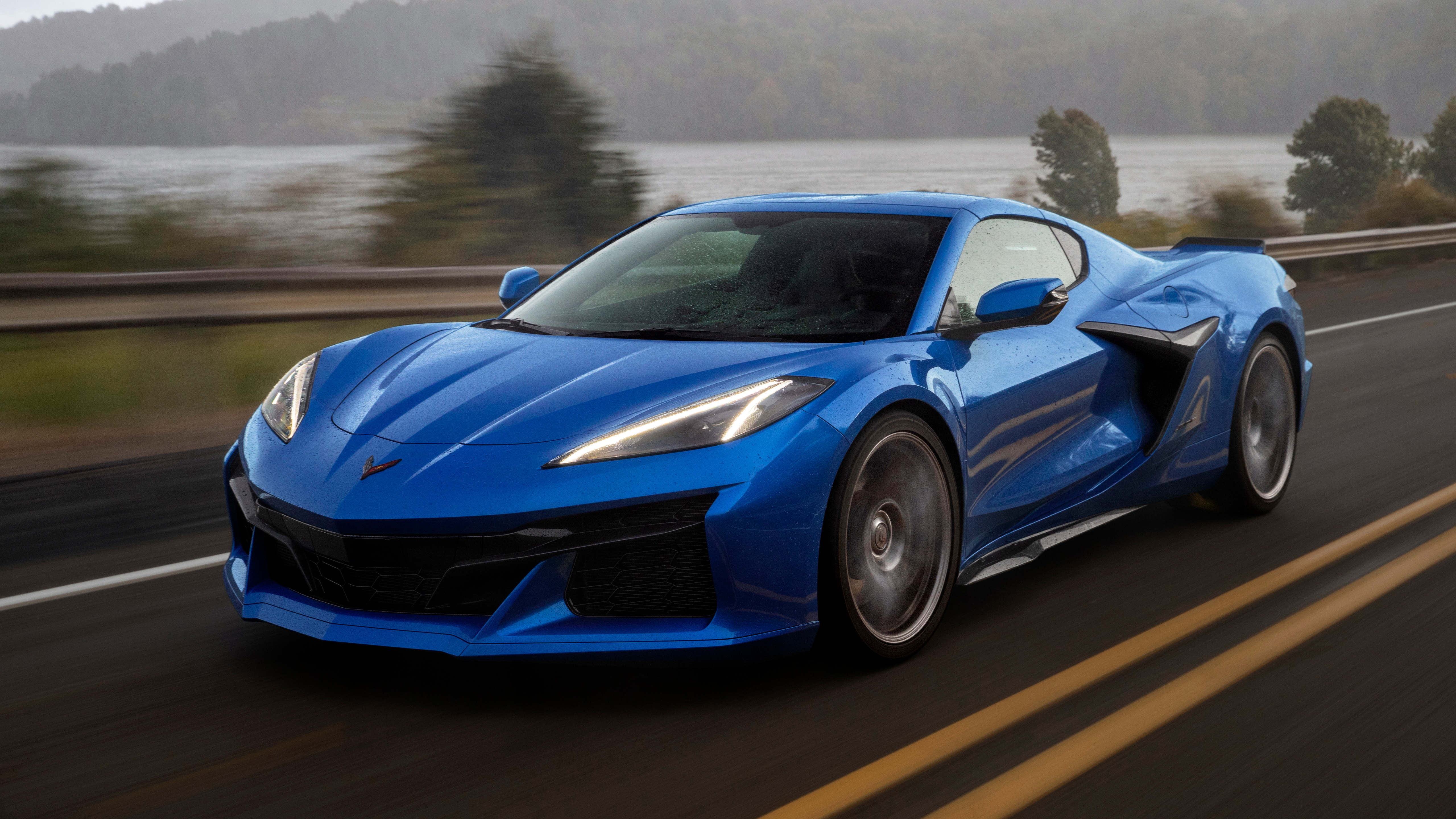 2023 Chevrolet Corvette Blue Wallpaper