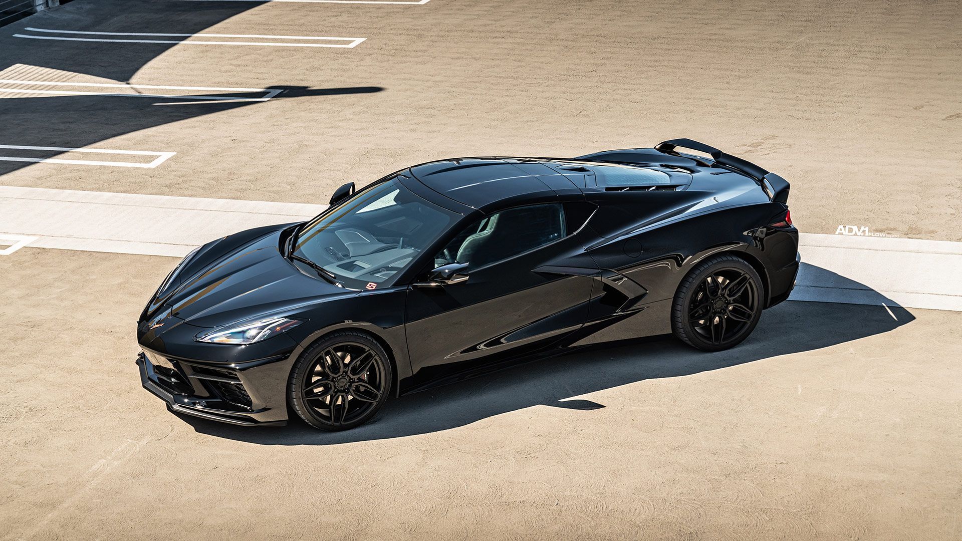 C8 Corvette Stingray with ADV.1 aftermarket wheels. Corvette stingray, Chevrolet corvette, Corvette