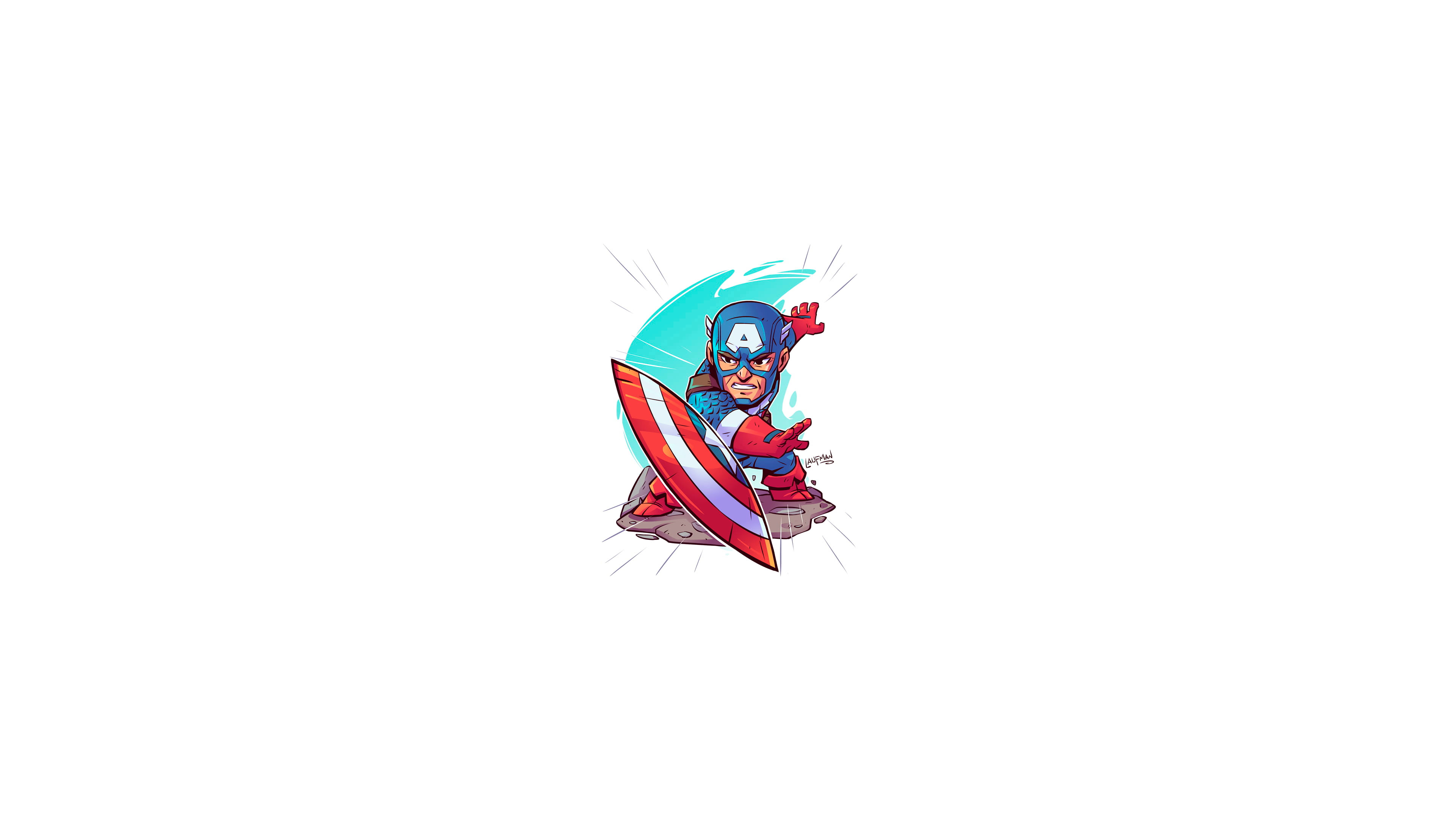 Chibi Captain America Wallpaper, Marvel Comics
