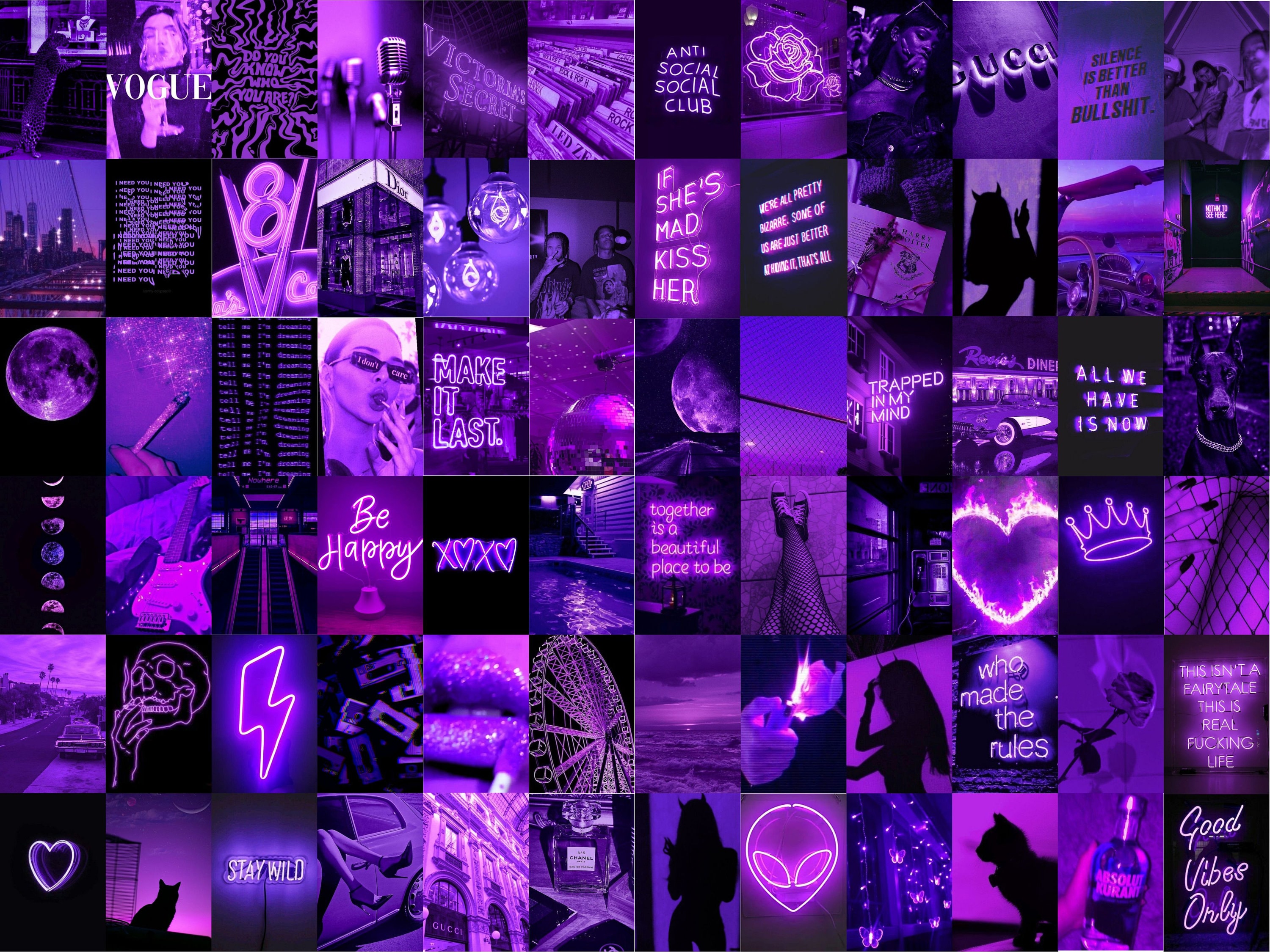 Neon Purple Collage