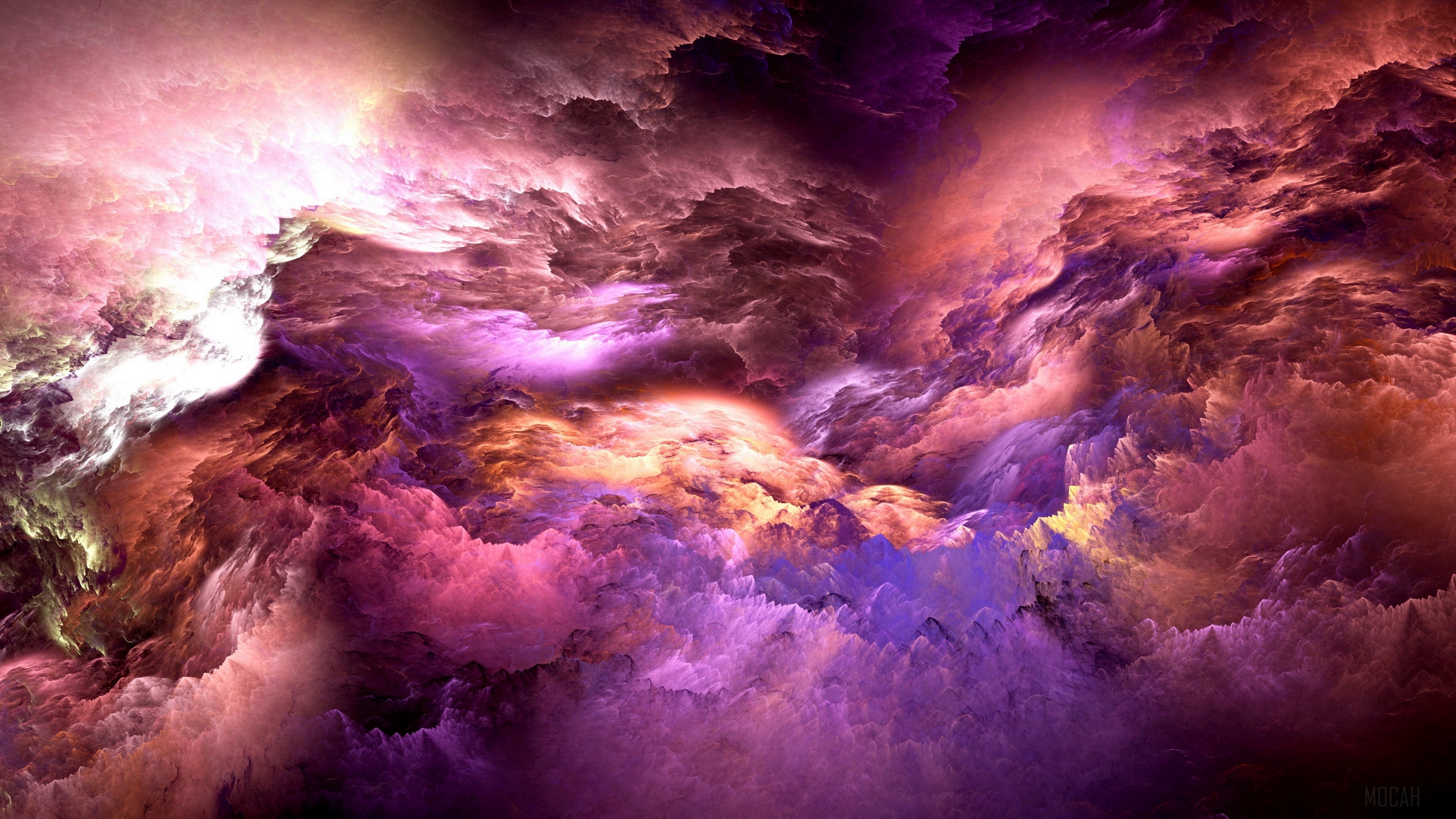 Artistic, Cloud, Light, Pink, Purple 4k Gallery HD Wallpaper