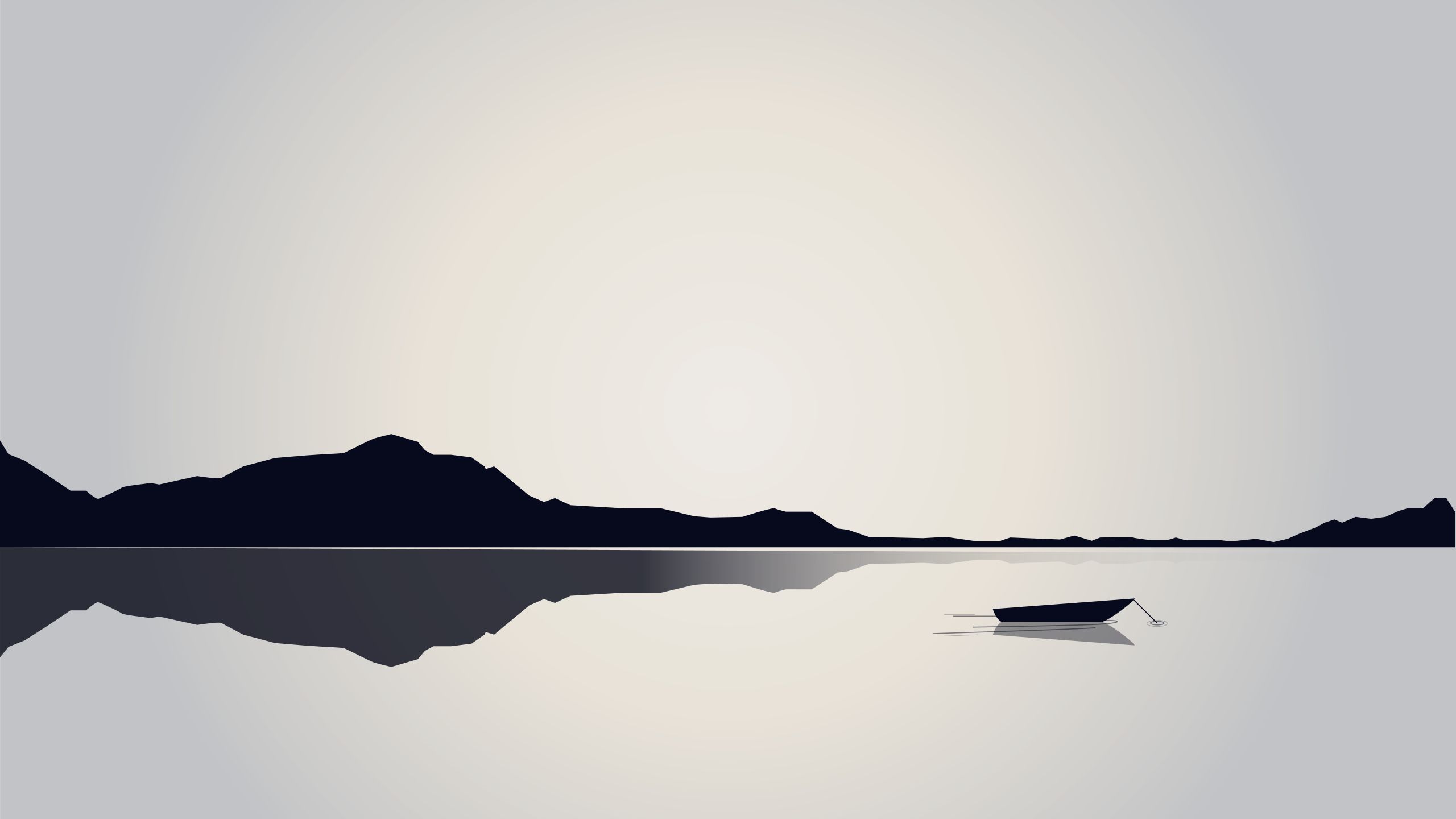 Minimal Landscape Black and White wallpaper in 2560x1440 resolution