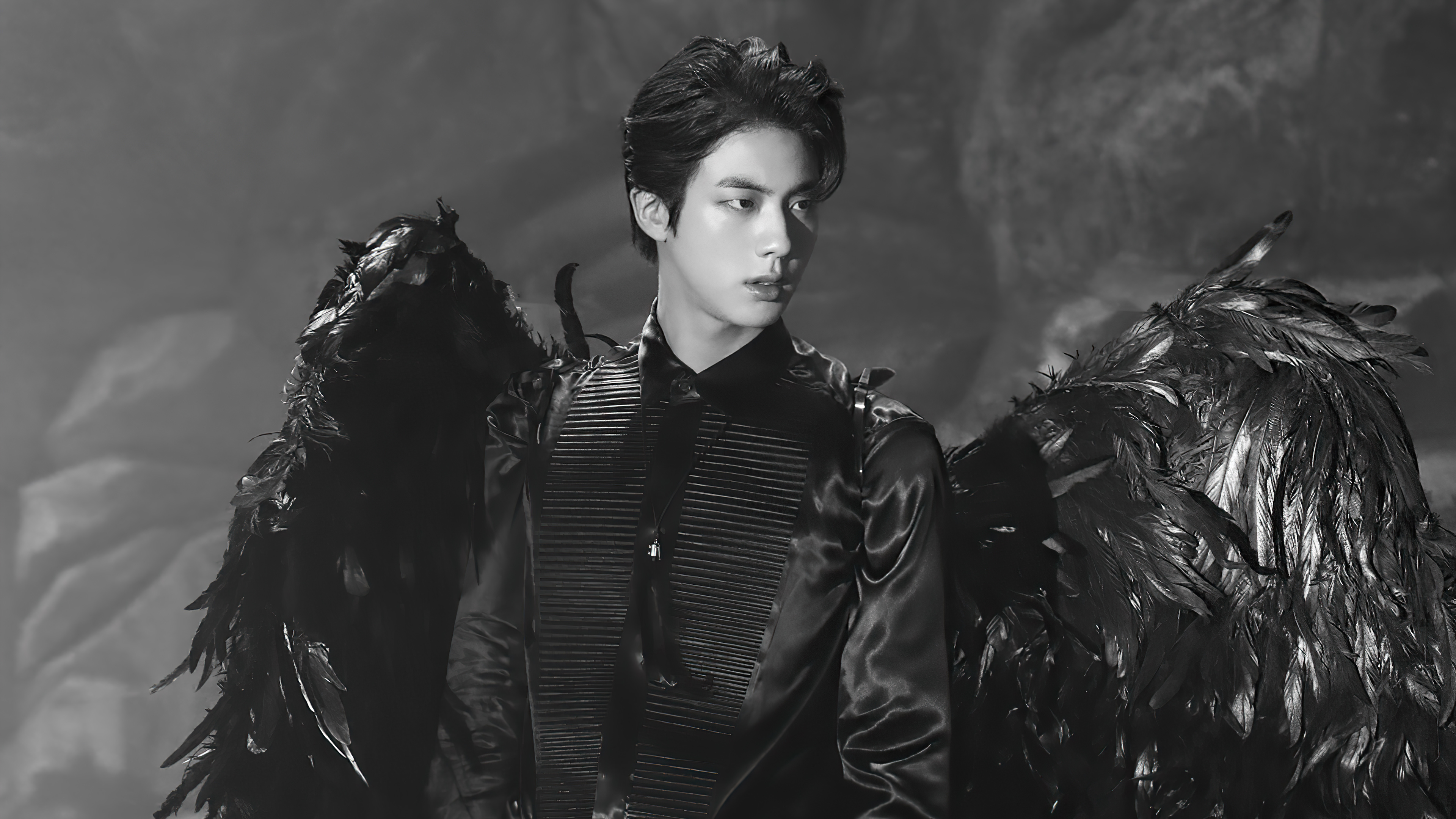 BTS, Jin, Black Wings, Map of the Soul 7, 4K Gallery HD Wallpaper