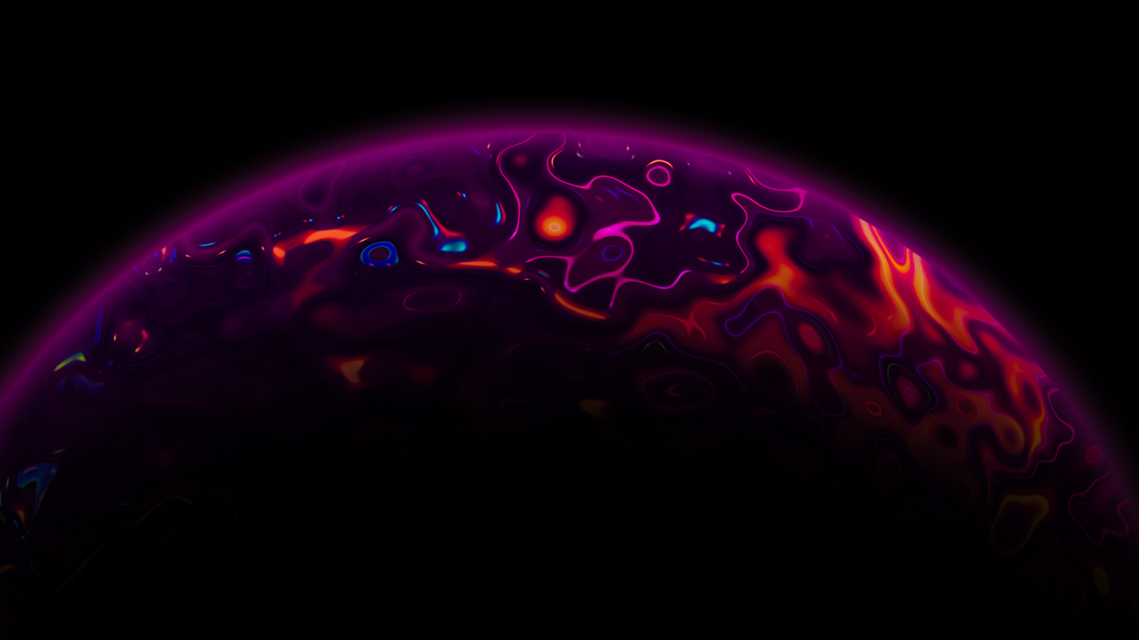 Wallpaper 4k Lava Planet Abstract Wallpaper