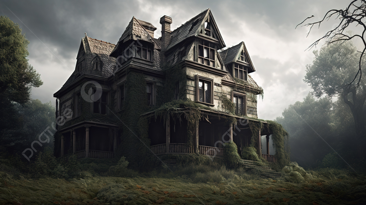 Creepy Old Mansion Sitting In A Swamp Background, Picture Of A Haunted House Background Image And Wallpaper for Free Download