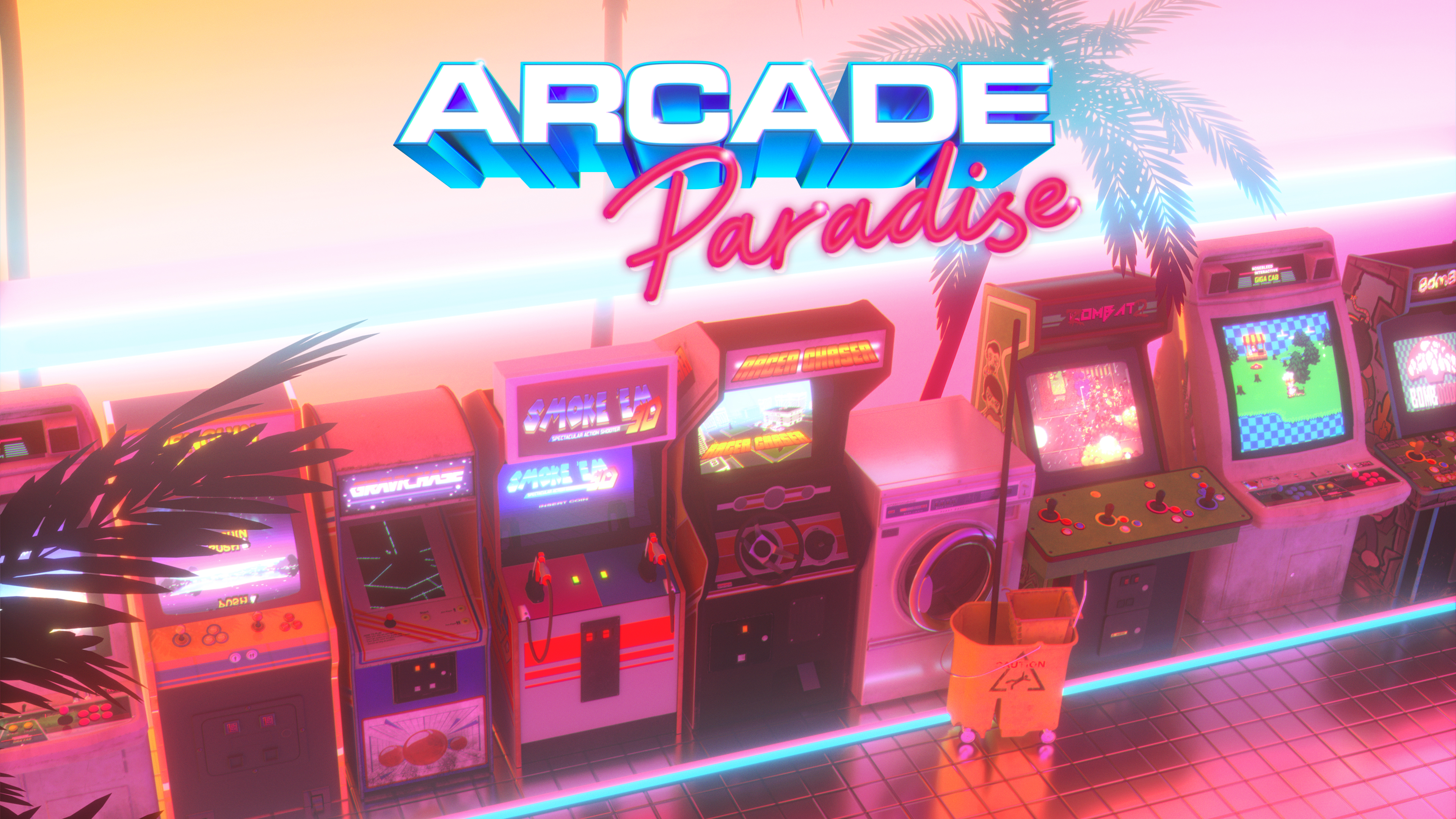4K Arcade Paradise Wallpaper and Background Image