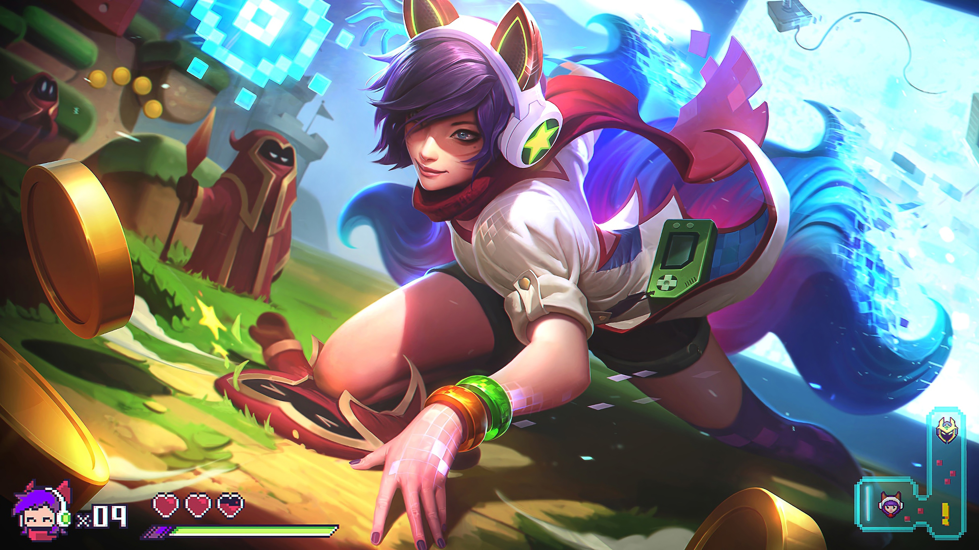 Wallpaper 4k Arcade Ahri LoL Splash Art League of Legends lol Wallpaper