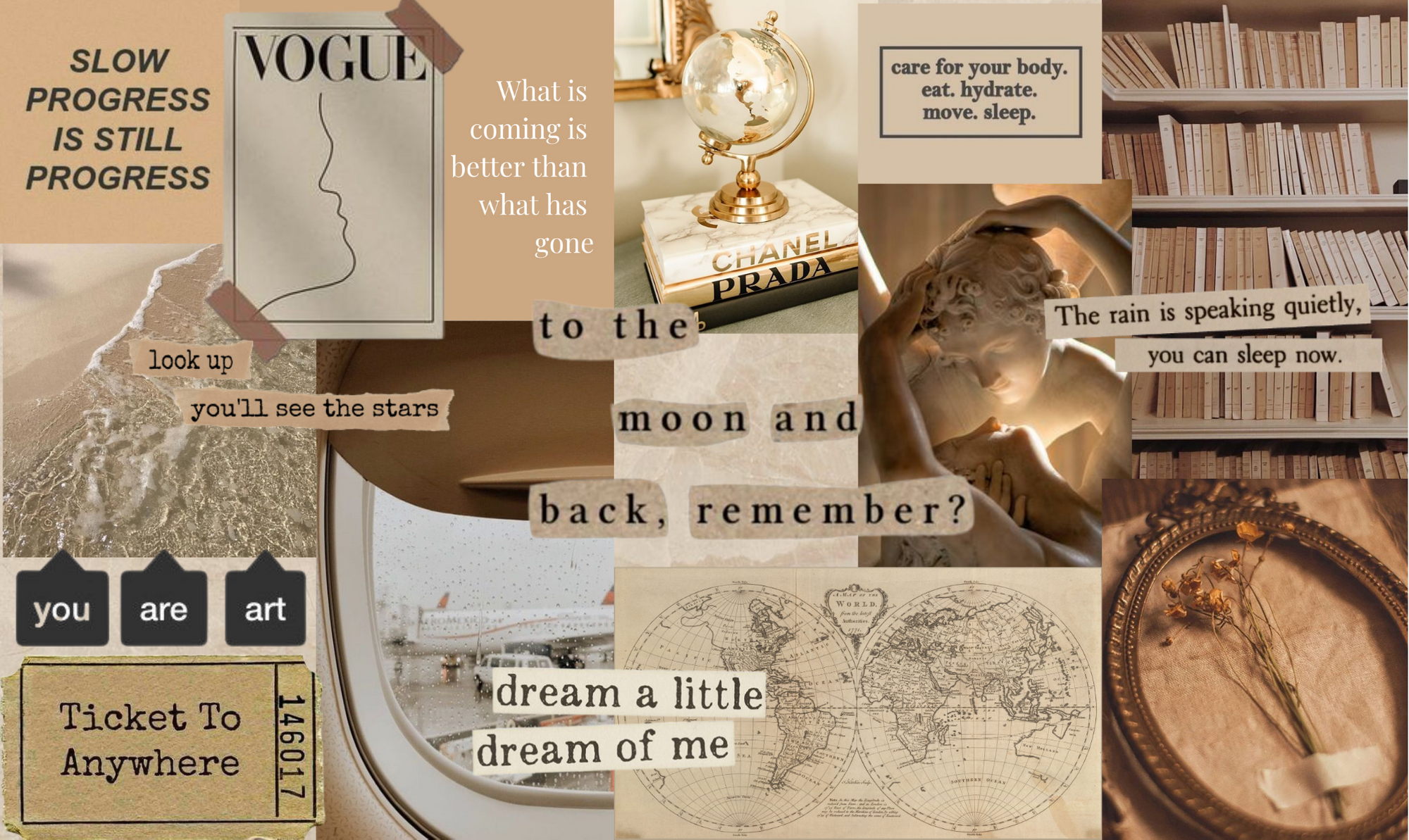 Beige Aesthetic PC Laptop Wallpaper