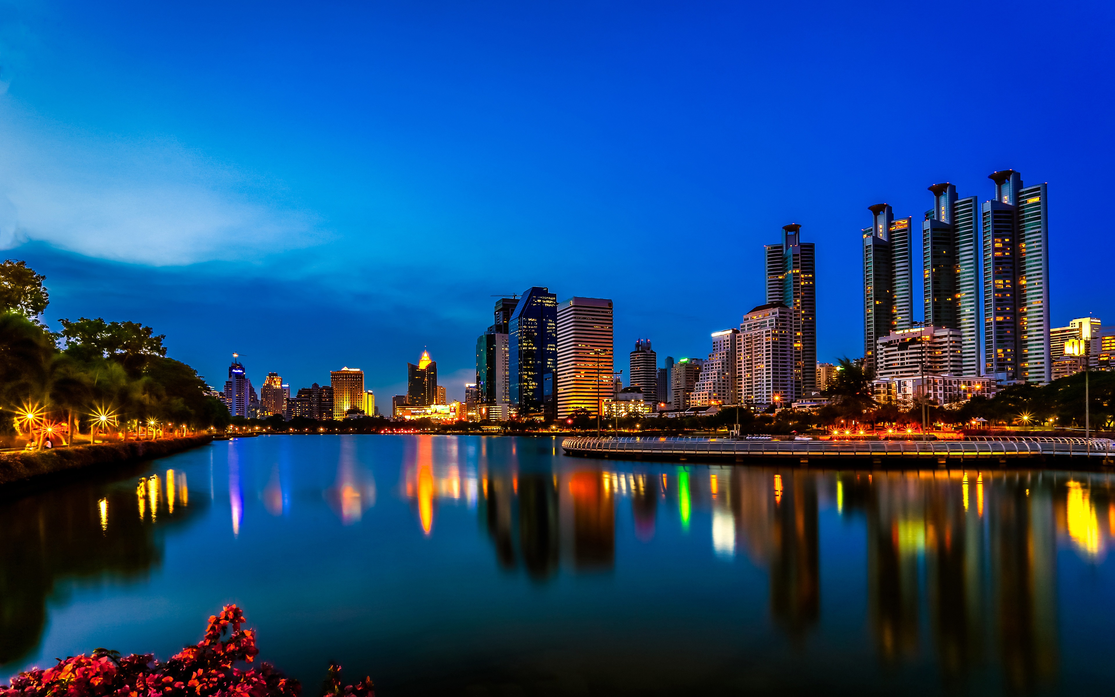 Thailand bangkok night building photography 4K HD
