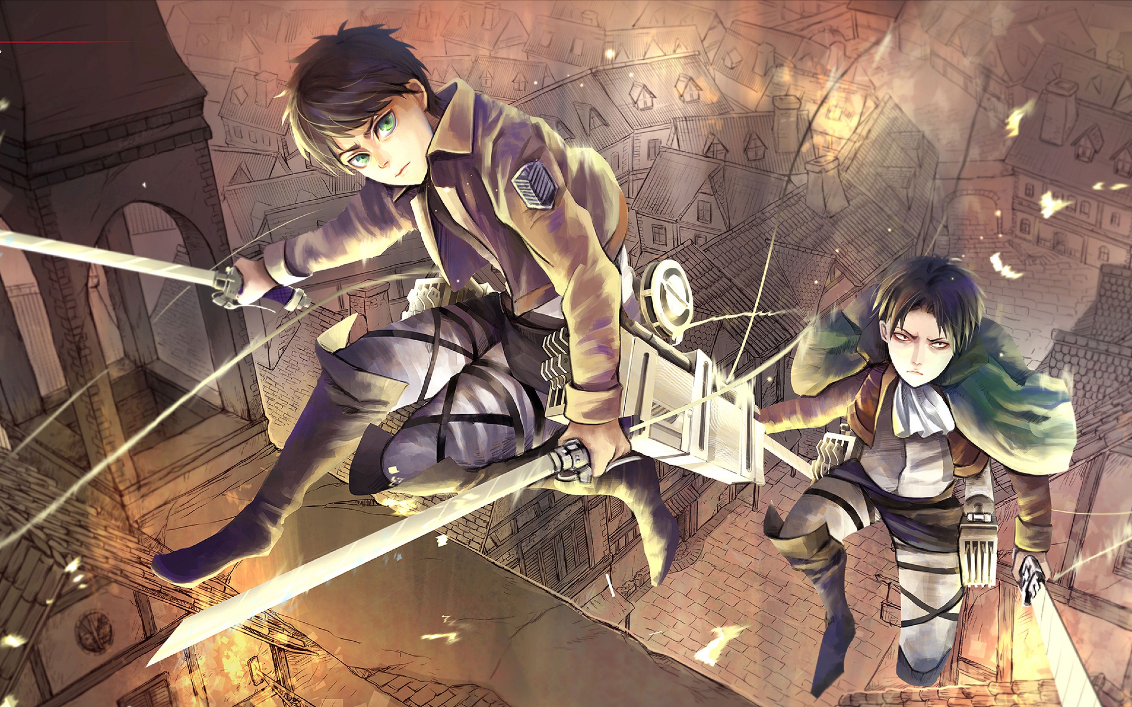 Eren and Levi Attack On Titan Wallpaper