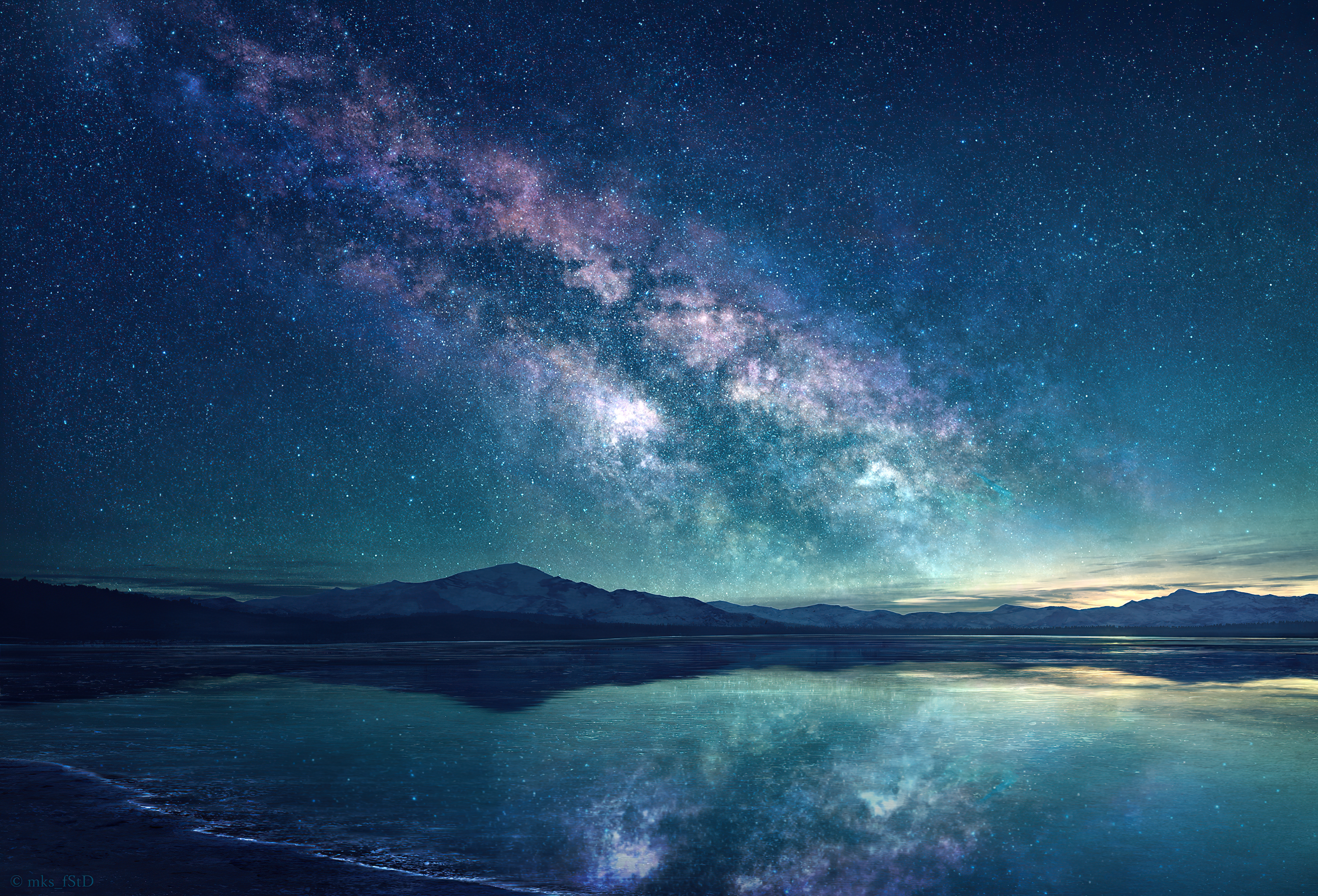 milky way, lake, sky, nature, hd, 4k, 5k Gallery HD Wallpaper