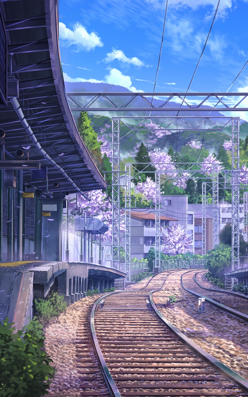 anime subway background