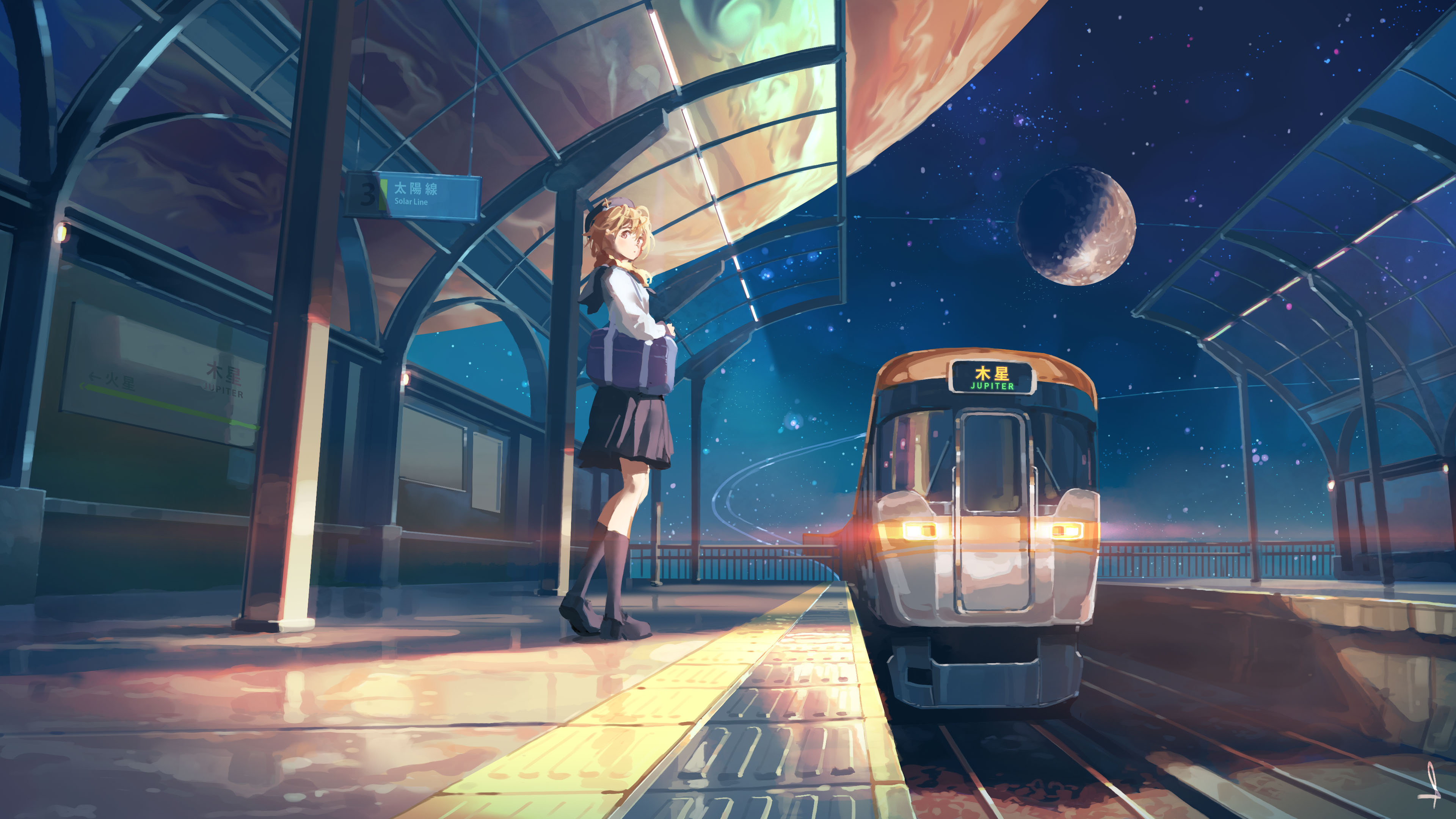Download Train Night Anime Train
