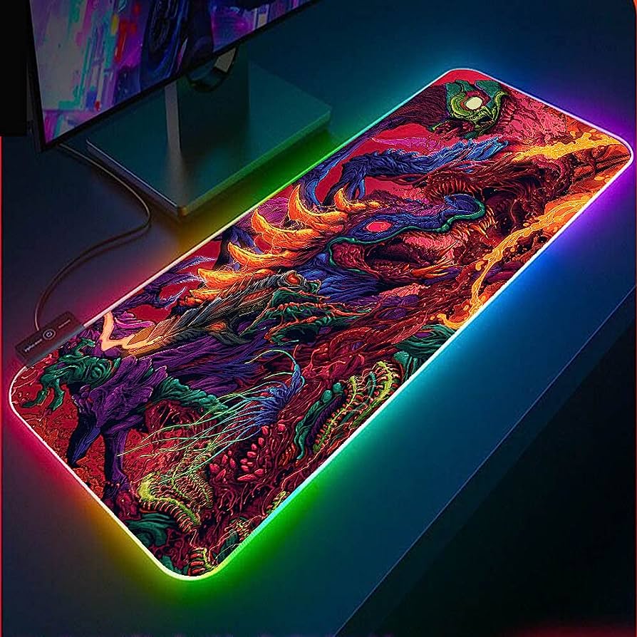 Mouse Pads Hyperbeast Wallpaper Gaming Mouse Pad XXL Large Gaming Expansion MousePad RGB Laptop Pad LED Keyundefinedd Pad Gaming Desk (350X900MM Thickness 4MM), Buy Online at Best Price in