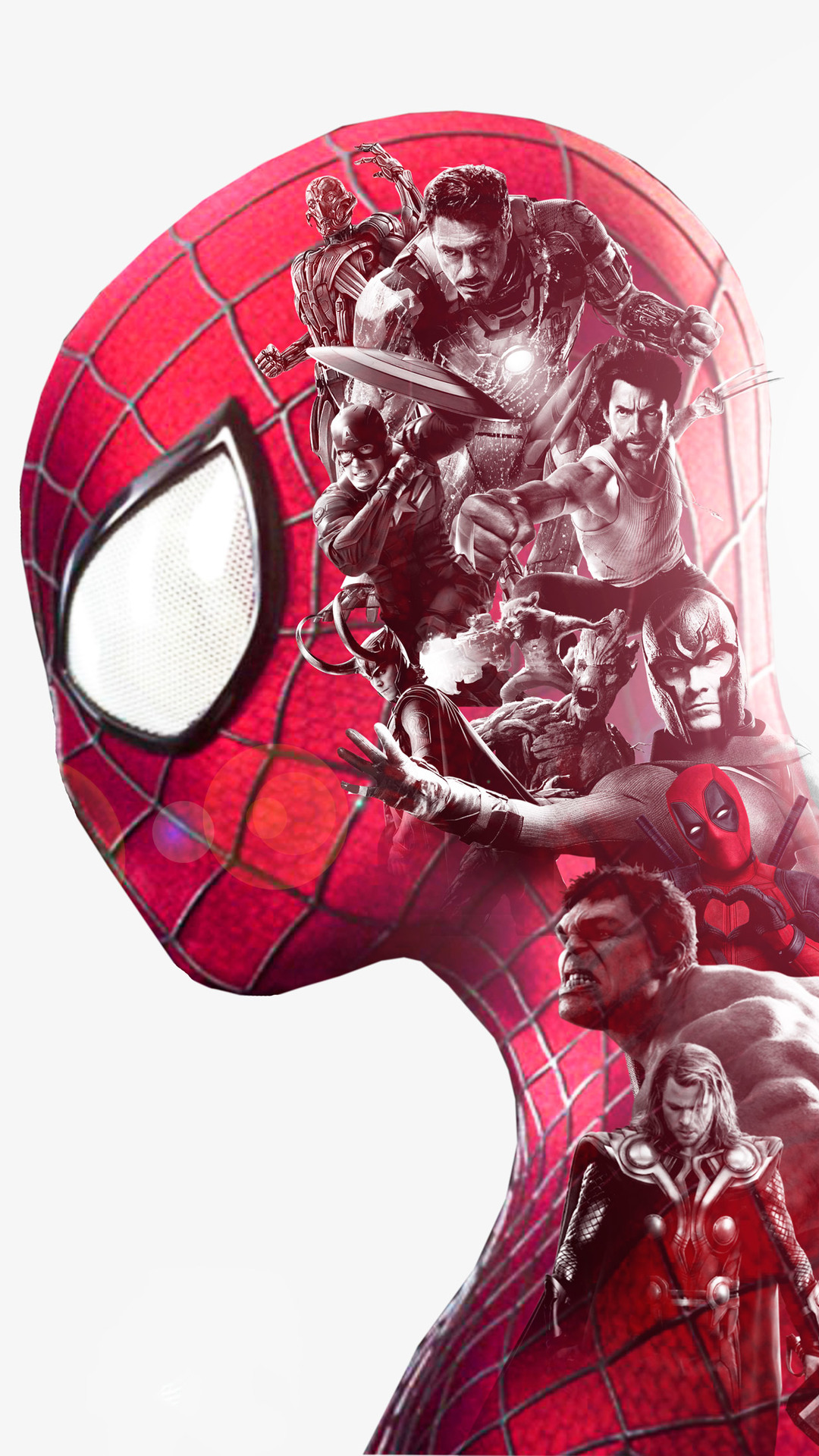 1080x1920 spiderman, hulk, captain america, thor, wolverine for iPhone 6, 7, 8 wallpaper