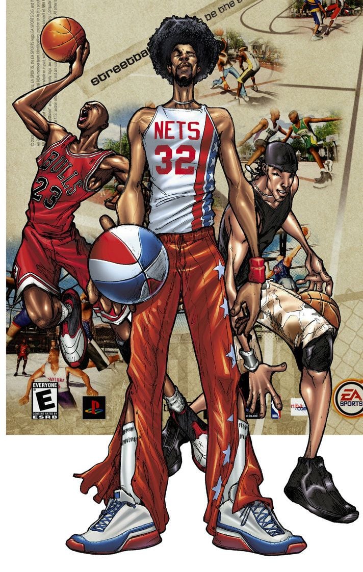 I did the cover to EA Sports' NBA Street Vol.2 Art by Adam Pollina, Color by me. Nba art, Basketball art, Basketball photography