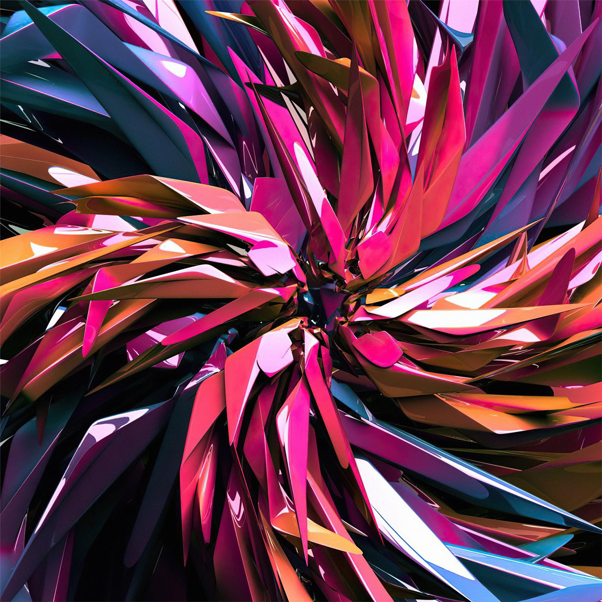 colorful 3D render abstract 4k iPad Air