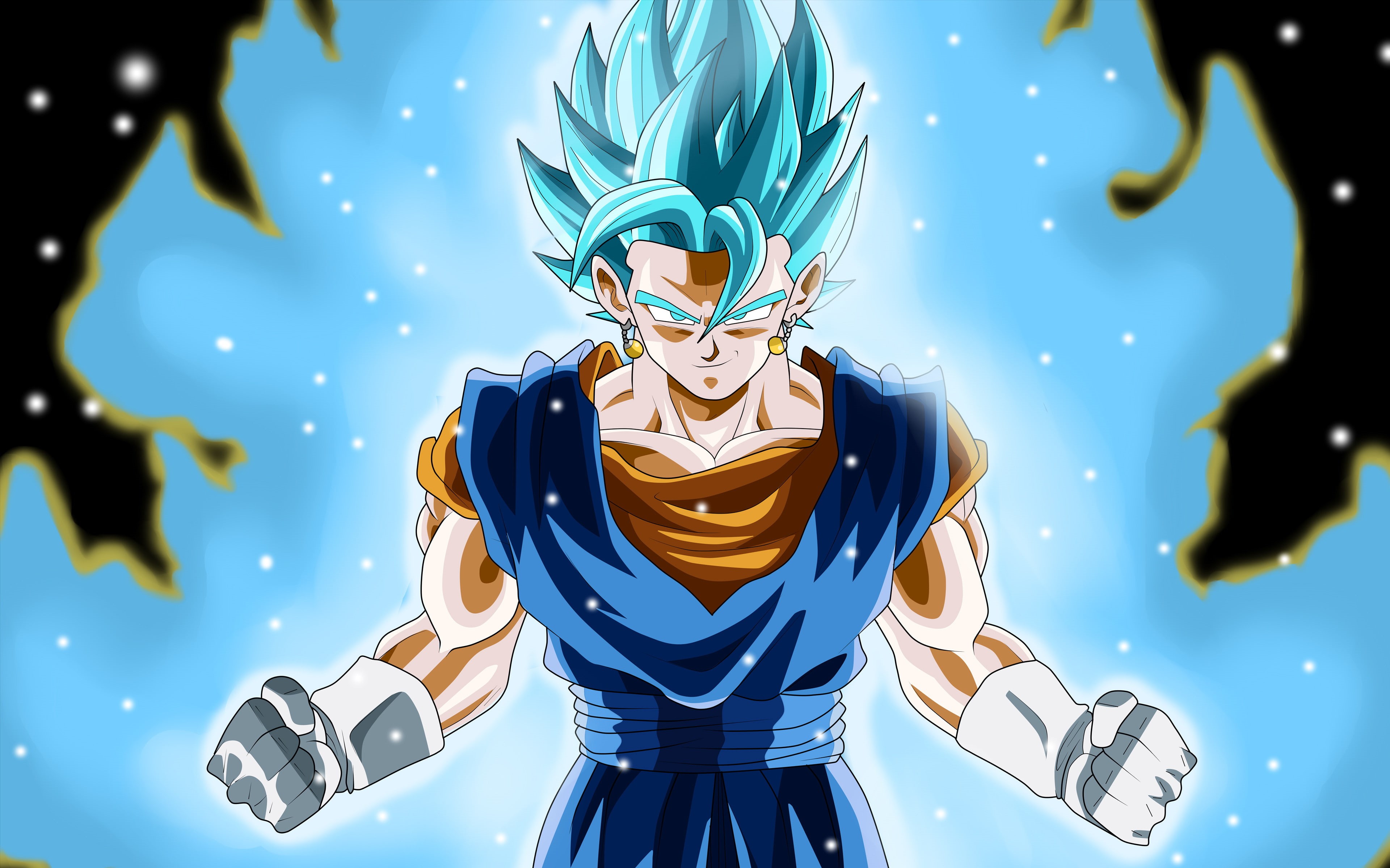Wallpaper / saiyan, 4K, Vegito, Blue, Super free download