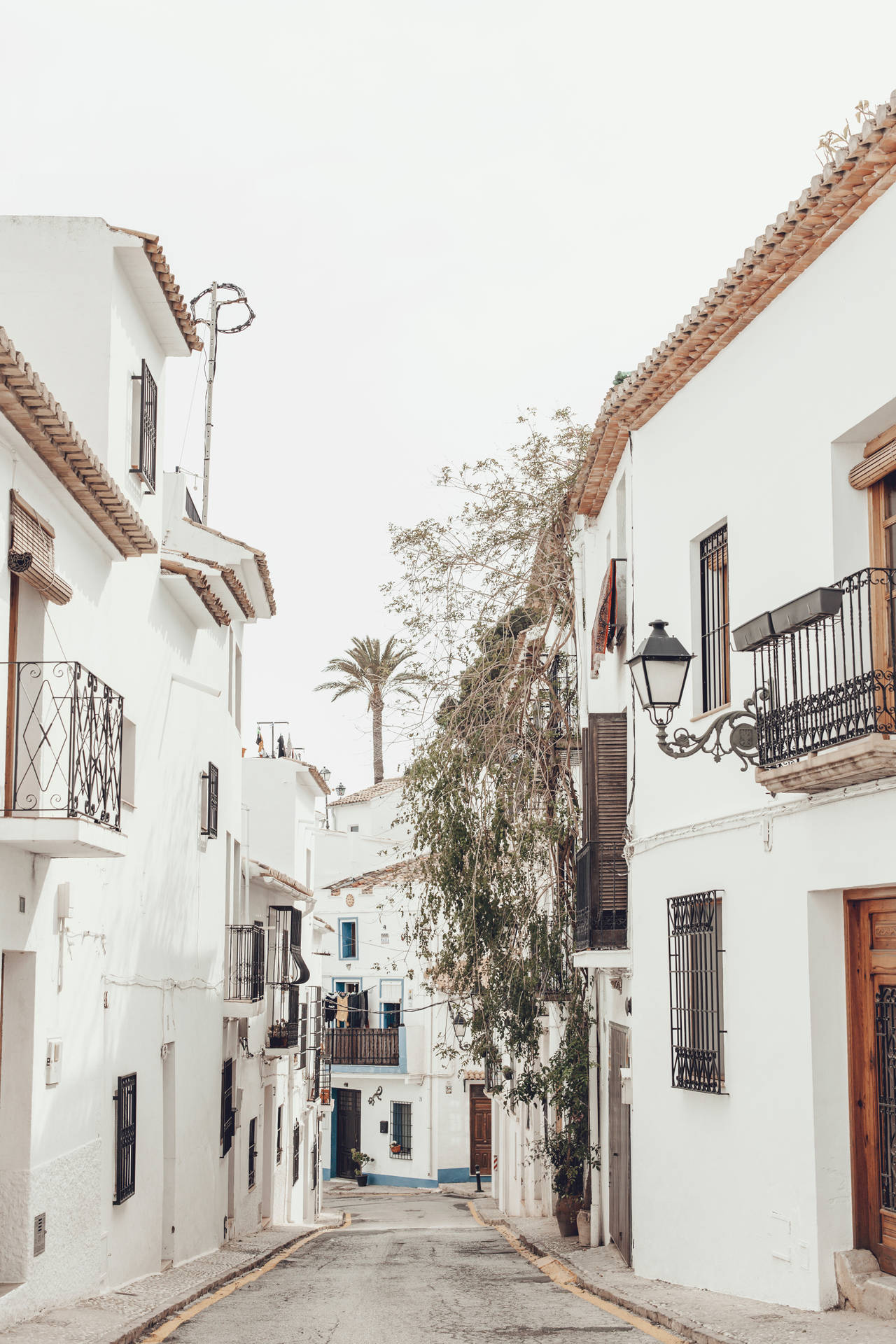 Download White Aesthetic Village Wallpaper