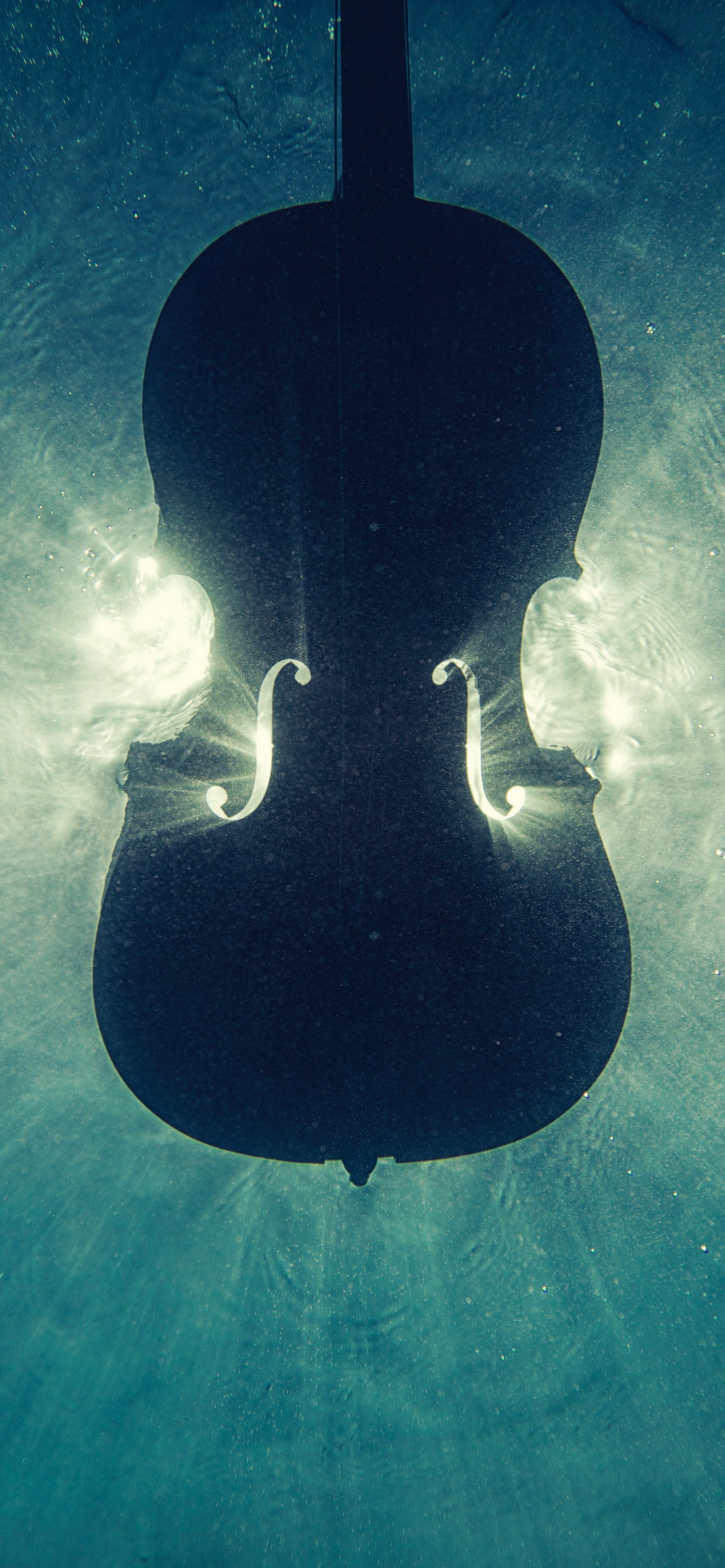 Violin Wallpaper 4K, Underwater, Sea